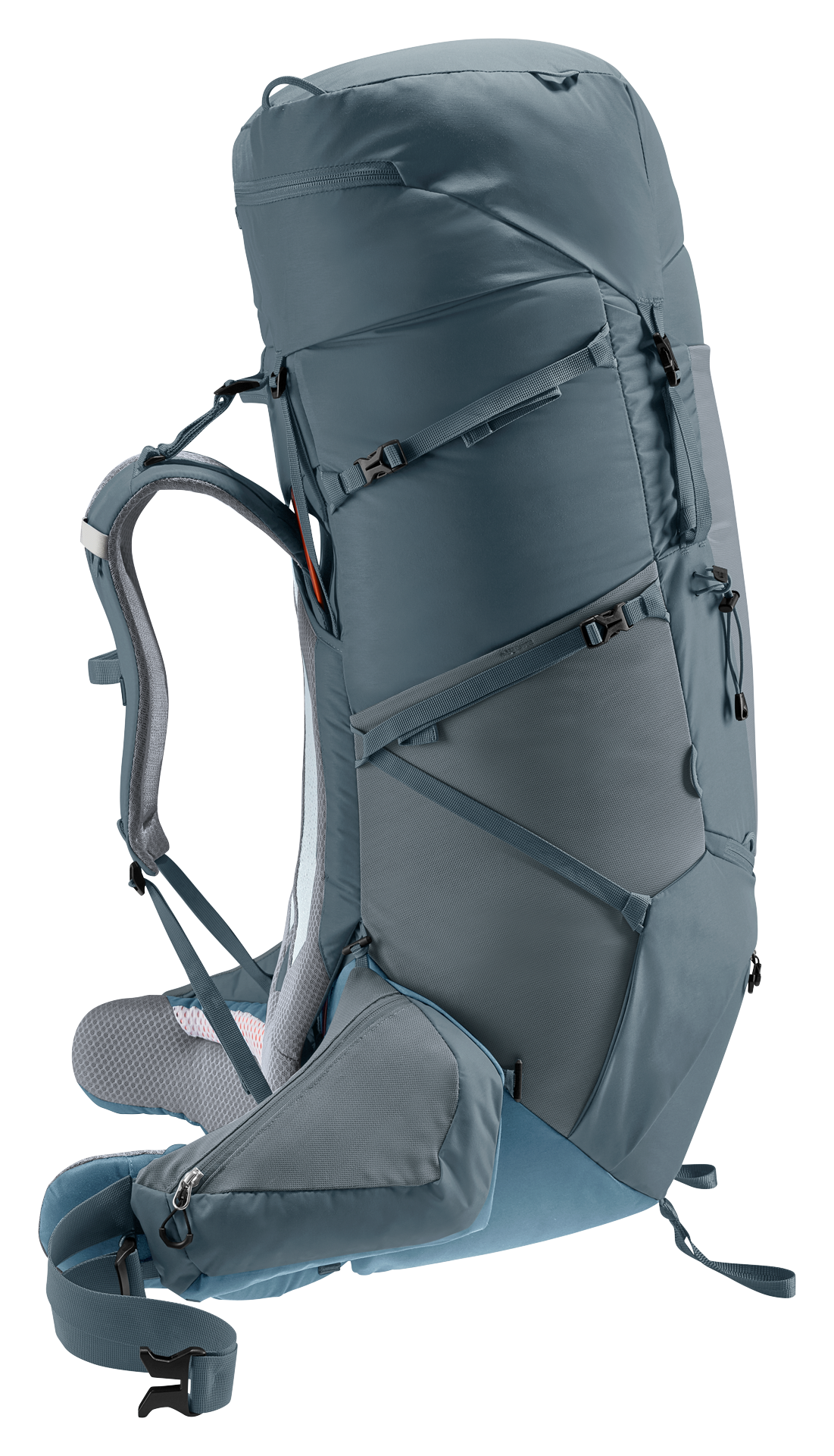 Aircontact Core 70+10 backpack, hiking, external-frames, multicolor-gray, padded-shoulder-straps