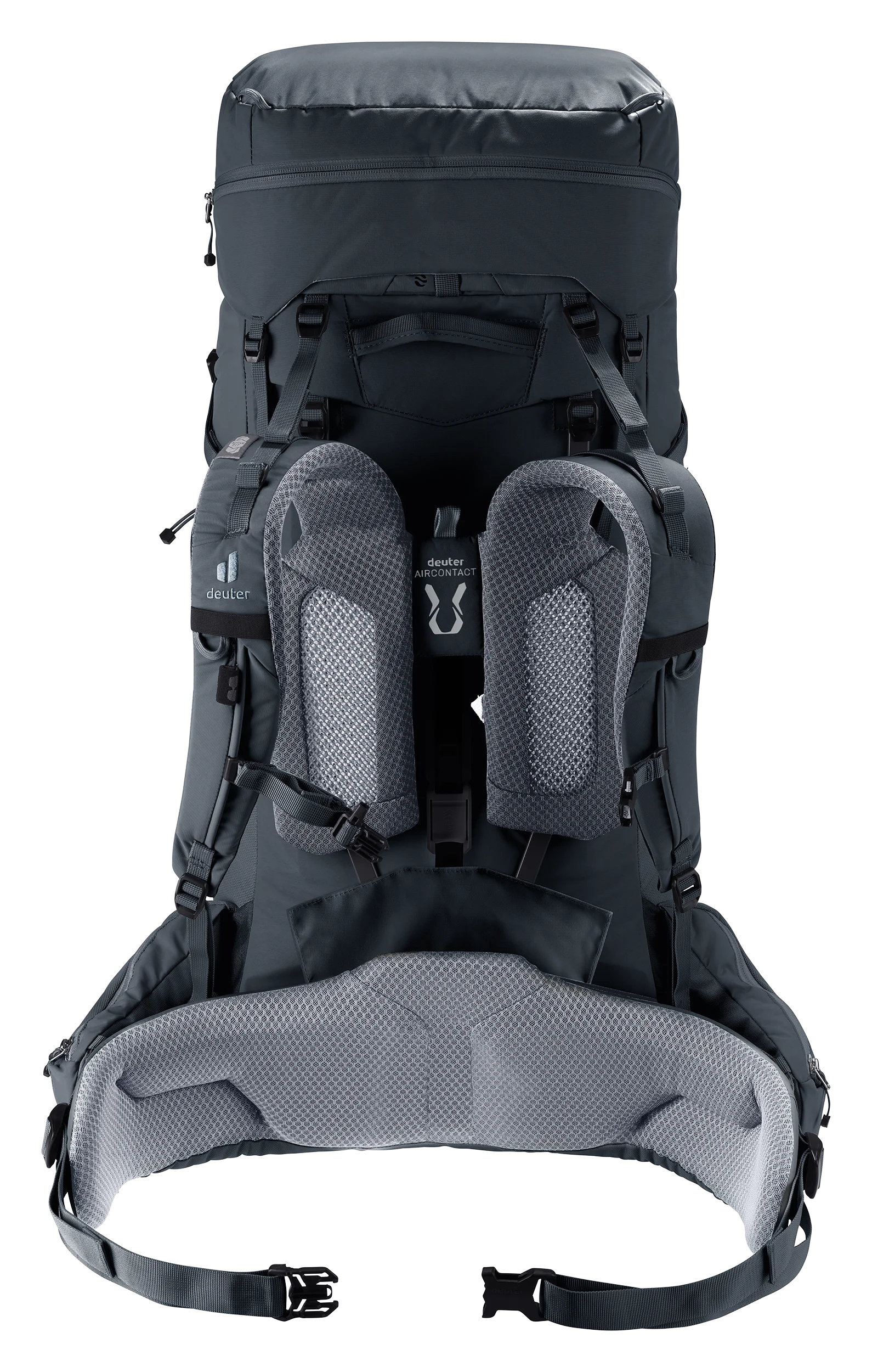 backpack, hiking, external-frame, mesh-padded-straps, waist-belt
