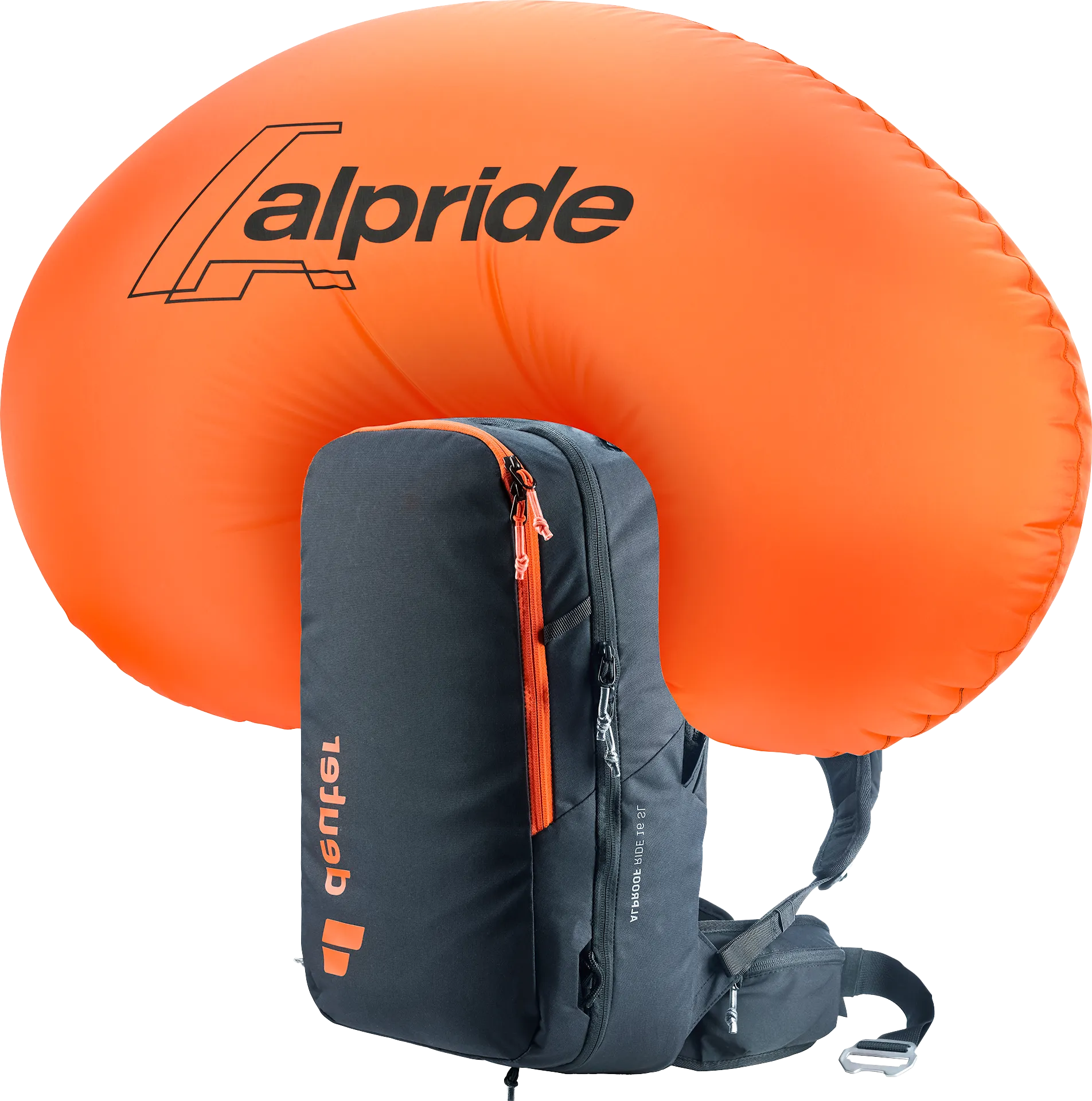 Bag, Backpack, inflatable-neck-pillow, backpack, orange, gray, travel-gear