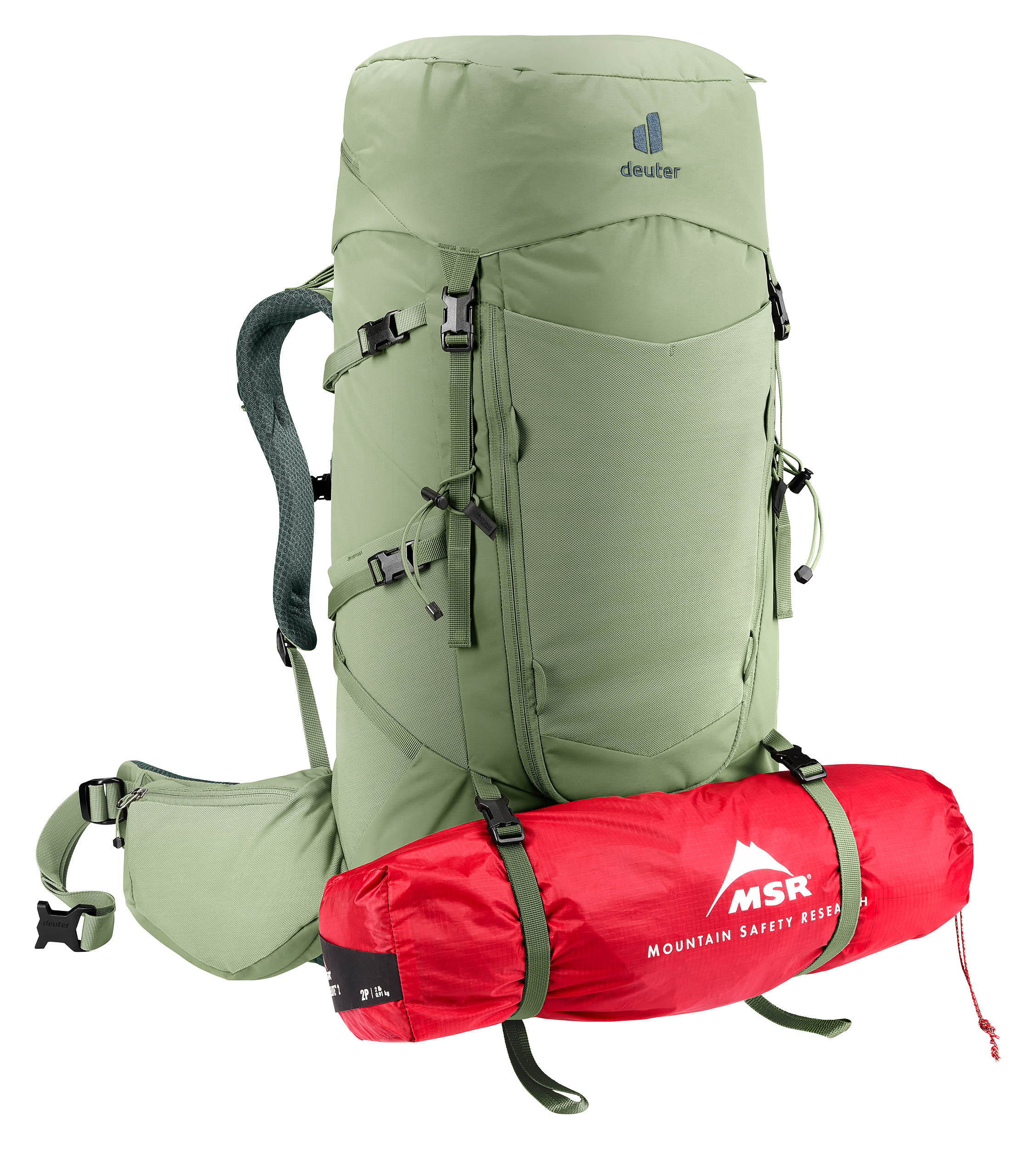 Aircontact Core 45+10 SL - Backpacking packs - grove ivy