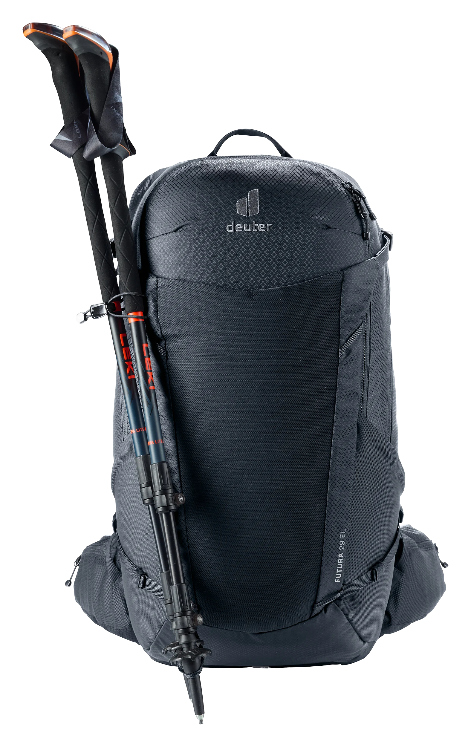 backpack, hiking, trekking, poles, deuter