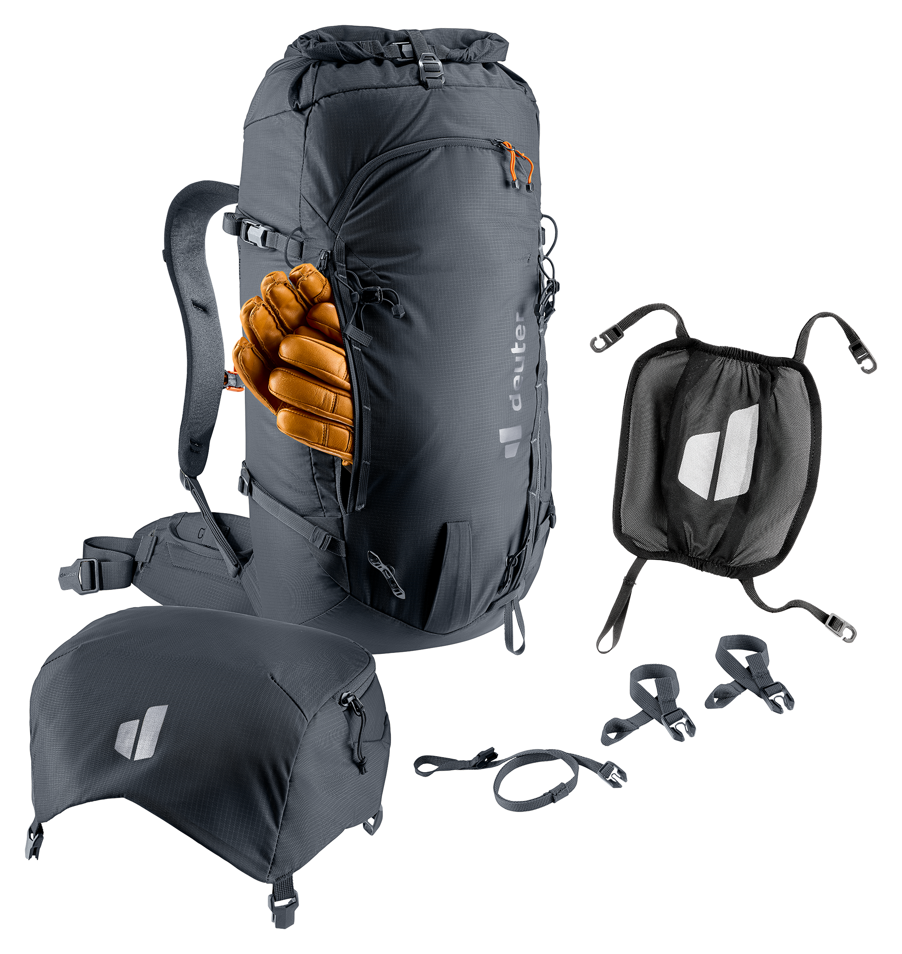 Freescape Tour 32 backpack, hiking backpack, gray, external frame, gear compression