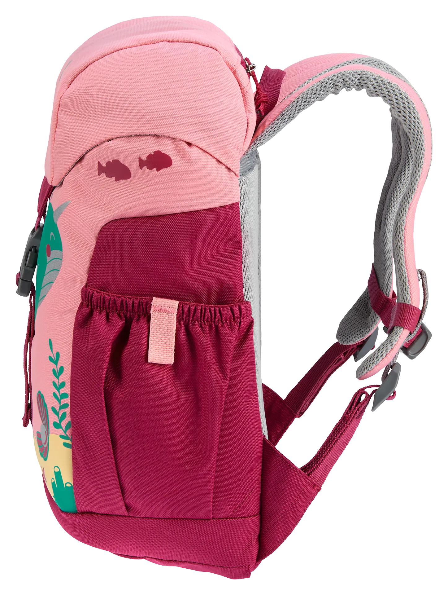 Bag, Backpack, kids backpack, pink backpack, side pocket, adjustable straps, colorful design