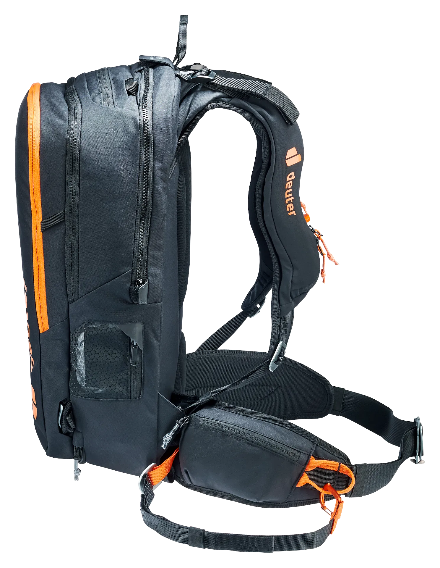 Bag, Backpack, backpack, hydration backpack, shoulder straps, orange accents, compact design
