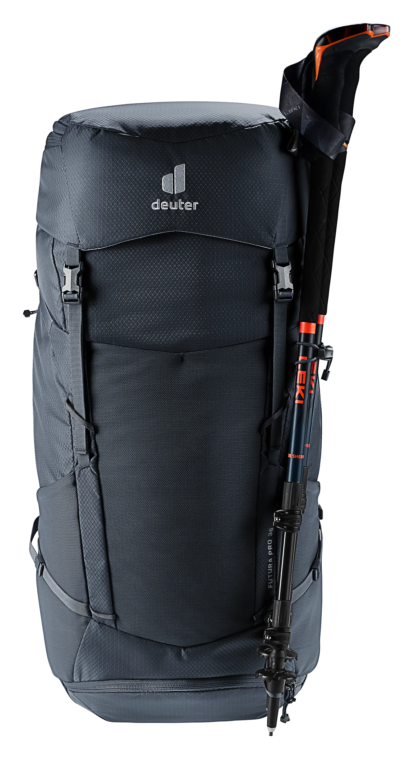 backpack, hiking backpack, 25L, black, external trekking pole holder