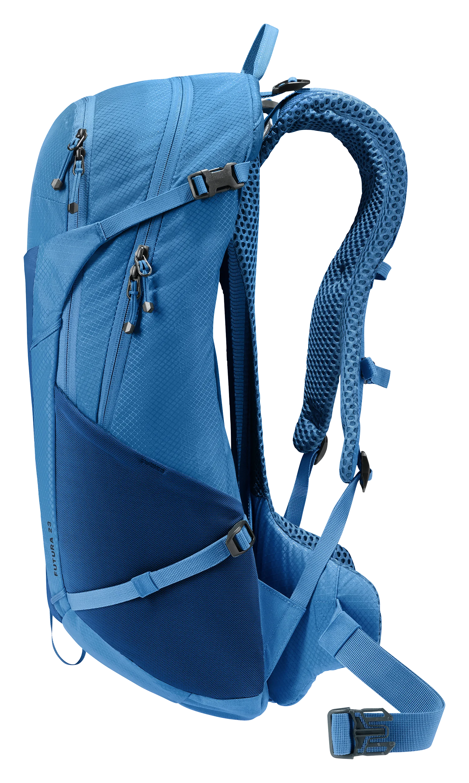 backpack, blue, hydration, adjustable straps, padded back