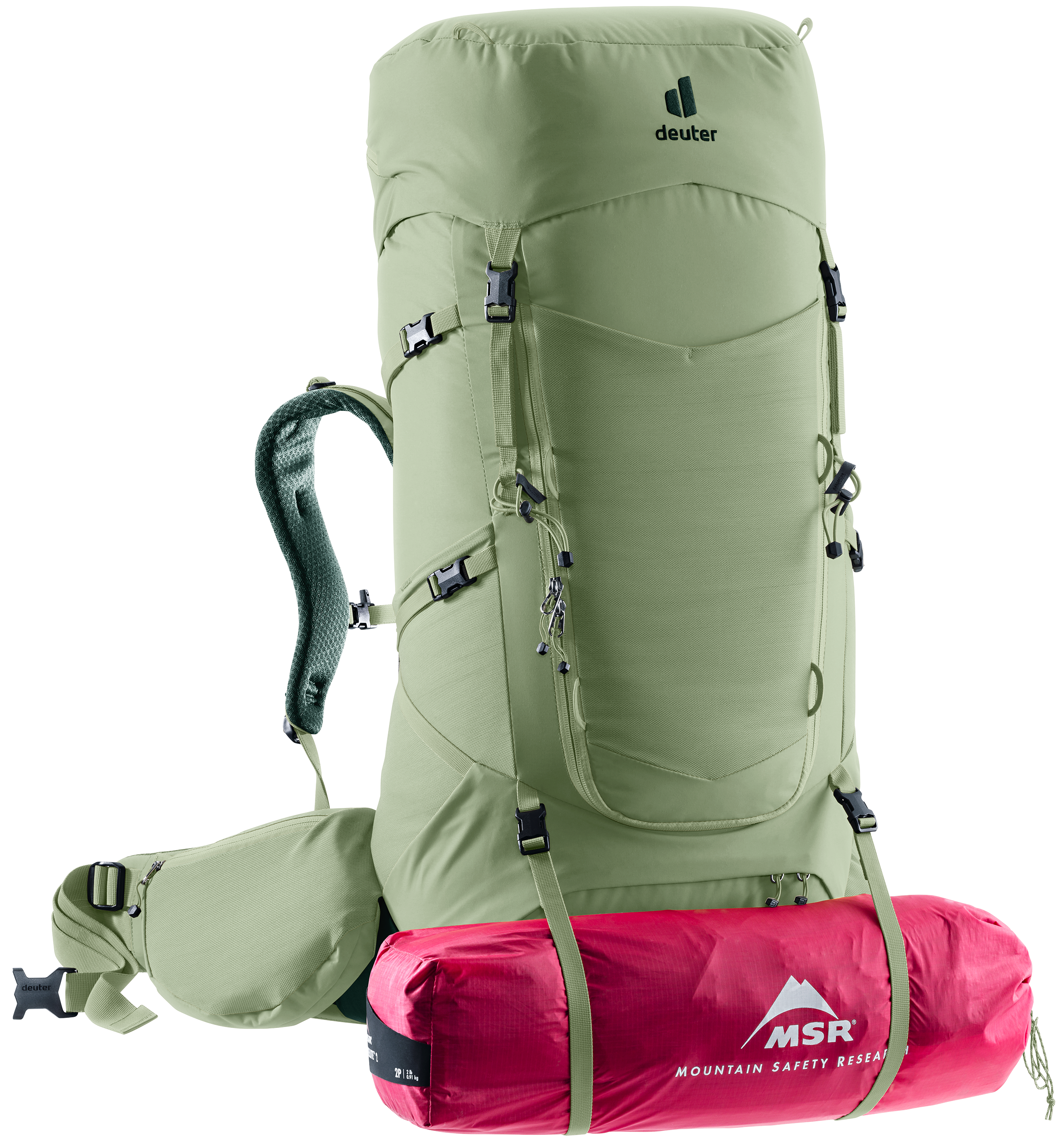 Aircontact Core 55+10 SL Aircontact Core 55+10 SL - Travel backpacks - grove ivy