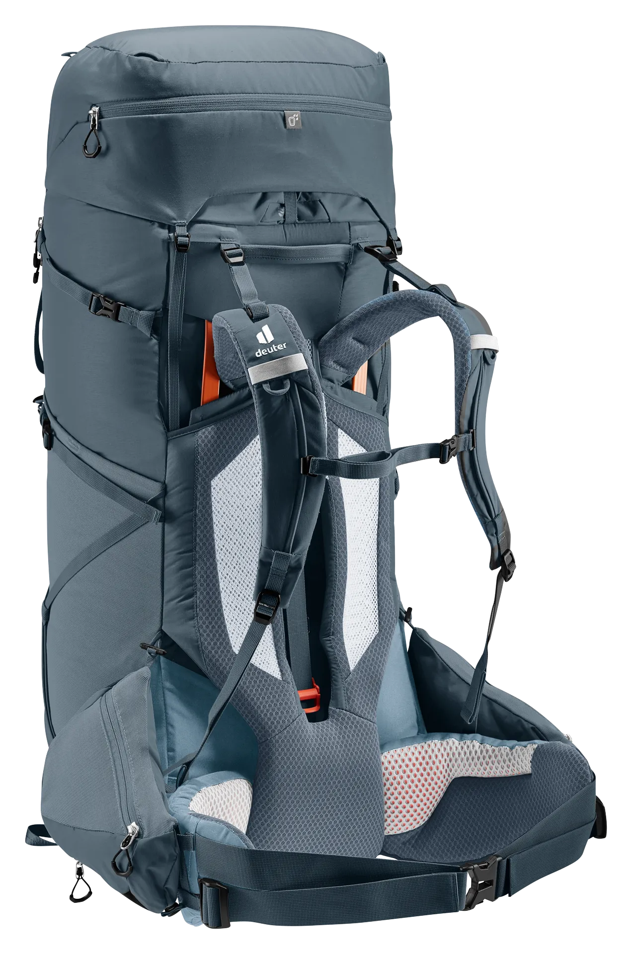 backpack, hiking backpack, internal frame, padded shoulder straps, mesh back padding