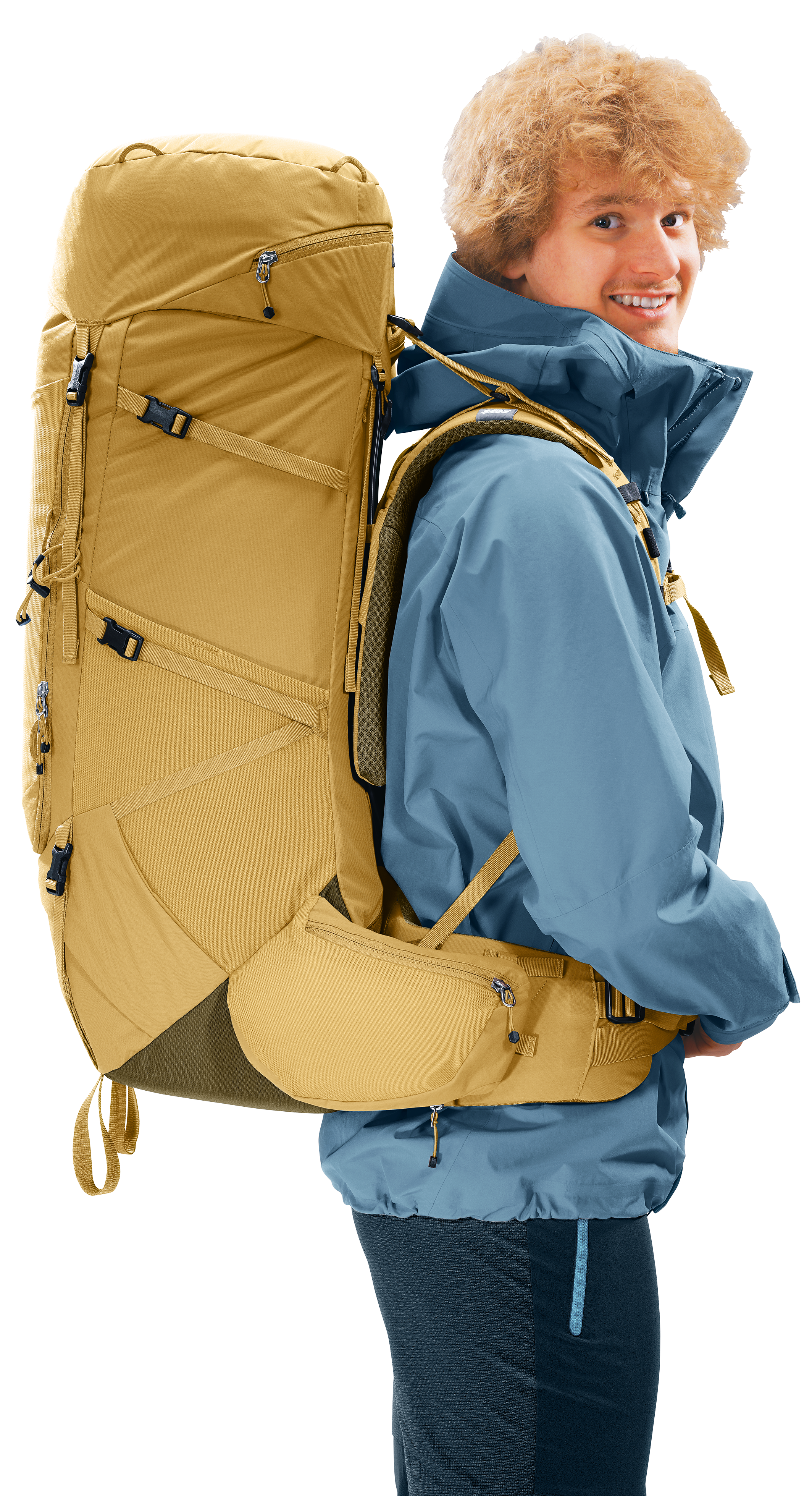 Aircontact Core 60+10 - Backpacking packs - savanna nori