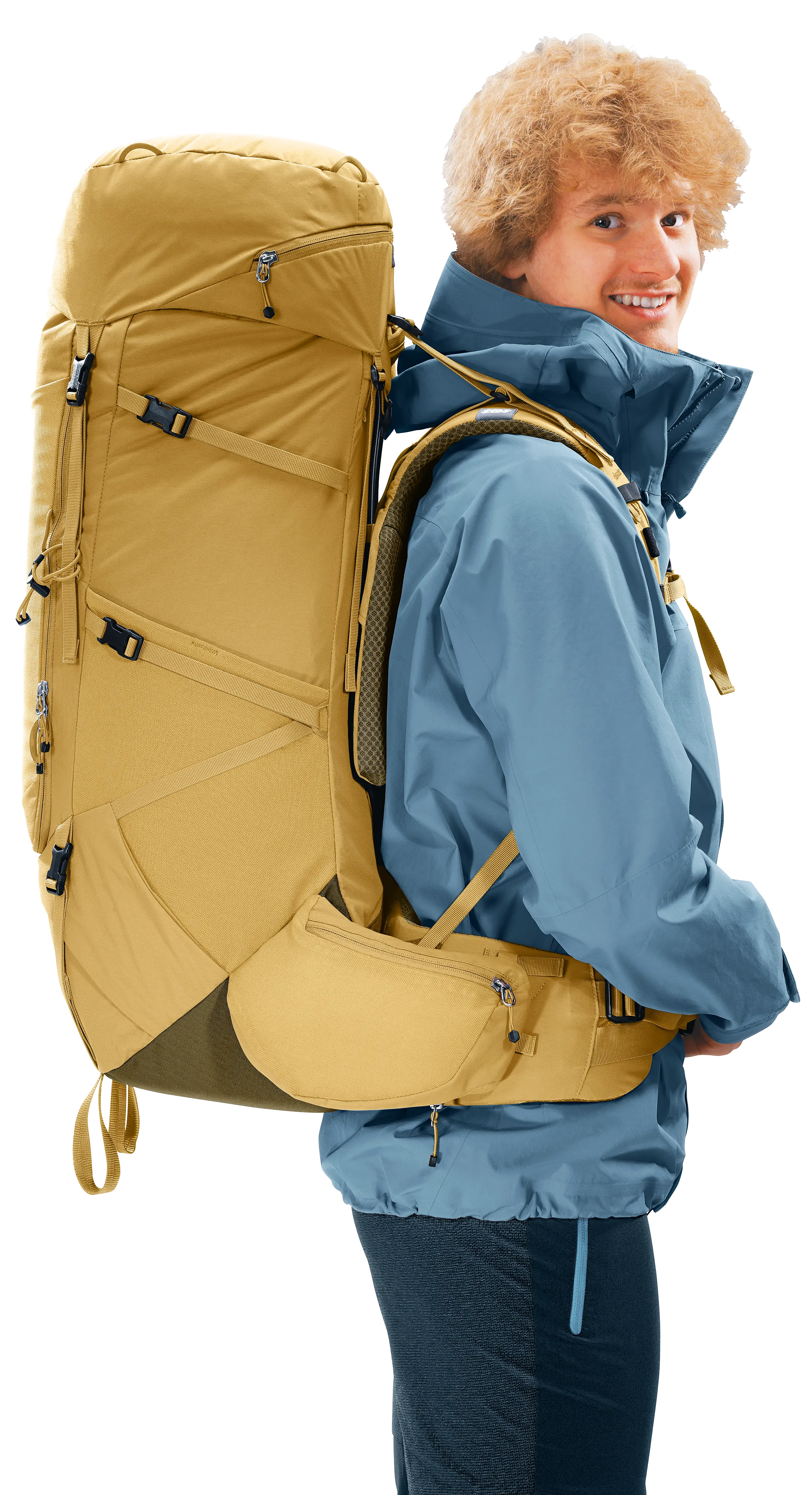 Aircontact Core 60+10 - Backpacking packs - savanna nori