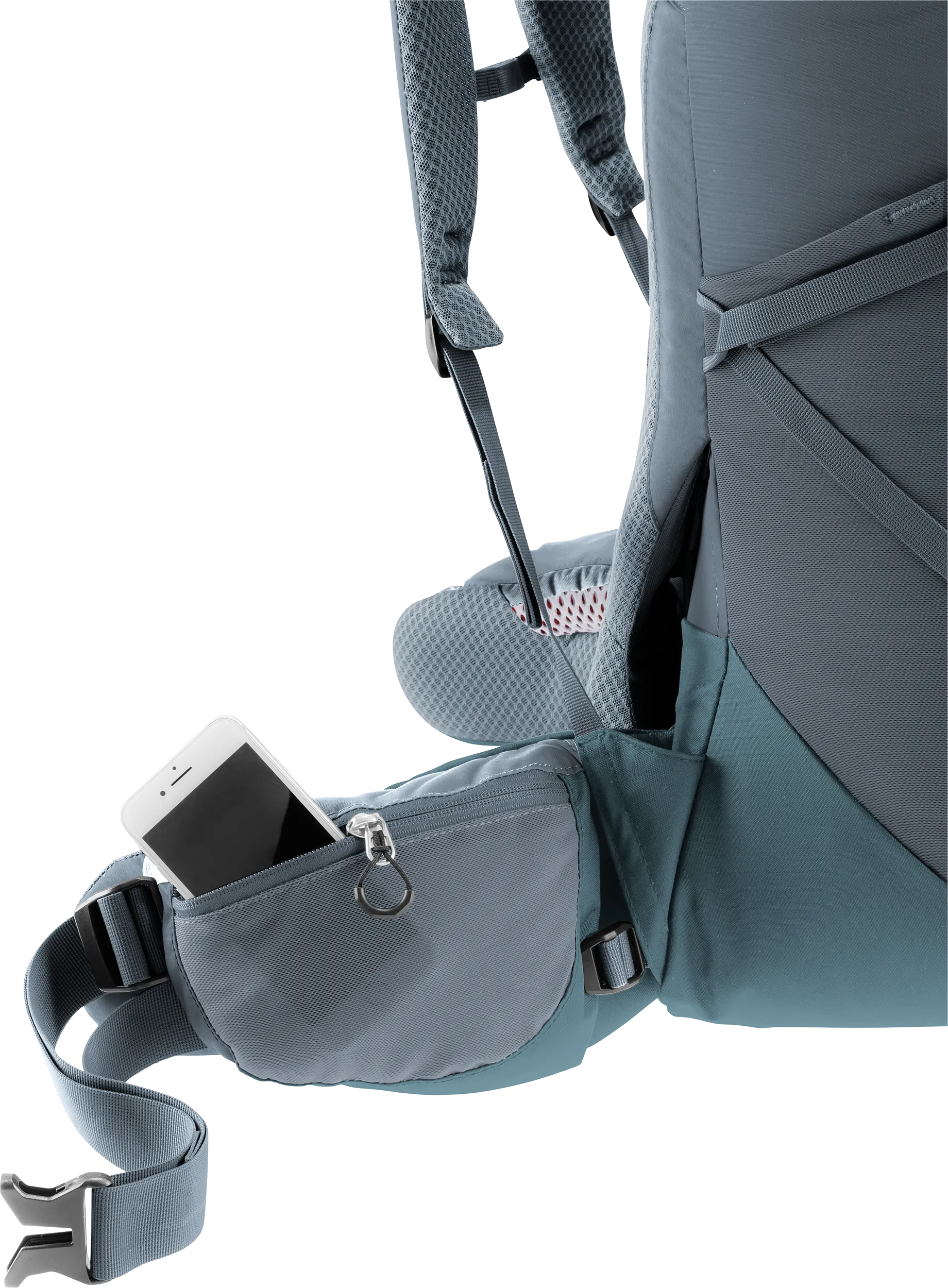 Bag, Accessories, Backpack, backpack, hip belt pocket, phone pocket, mesh padding, adjustable straps