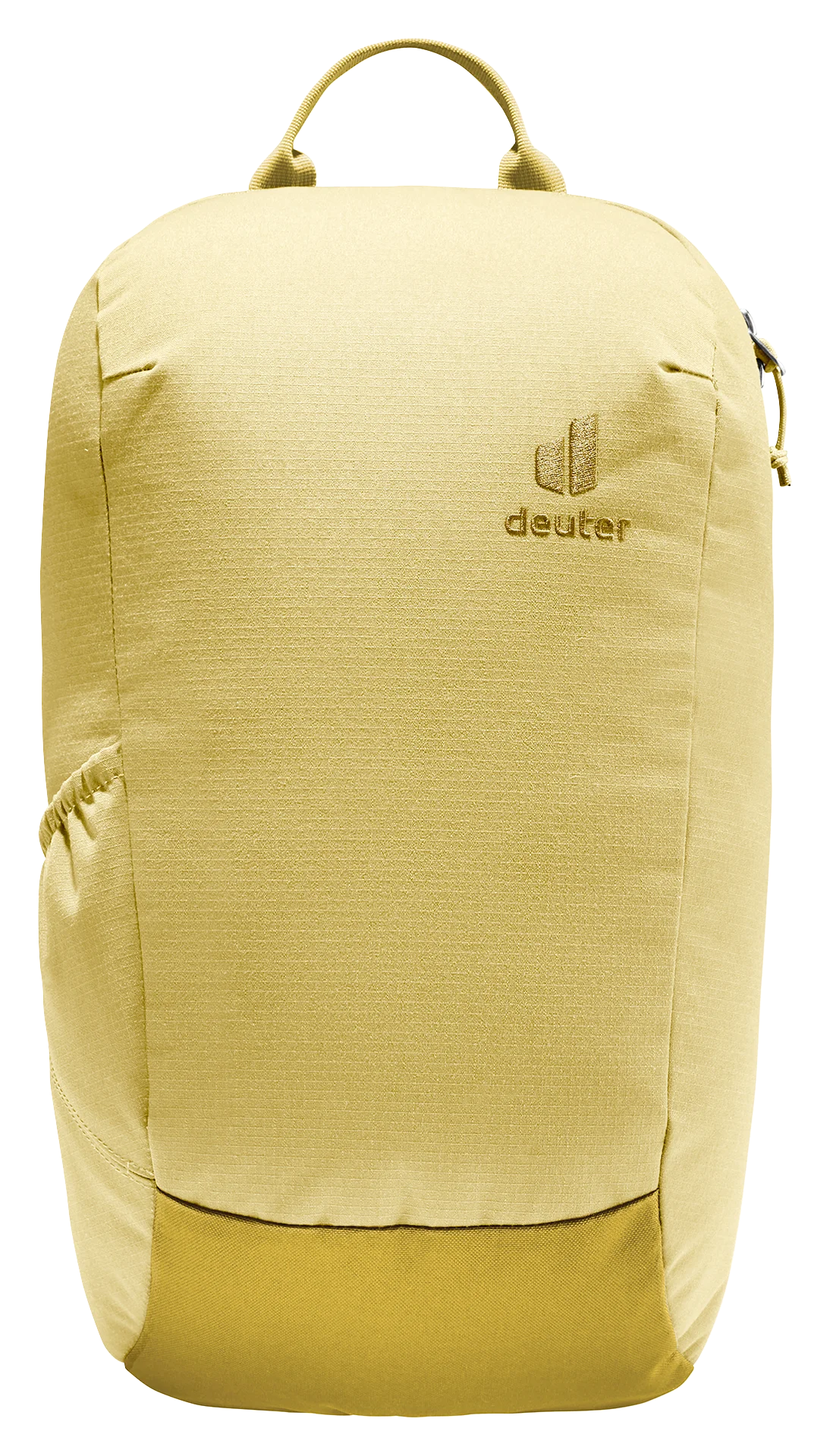 backpack, daypack, shoulder strap, top handle, yellow