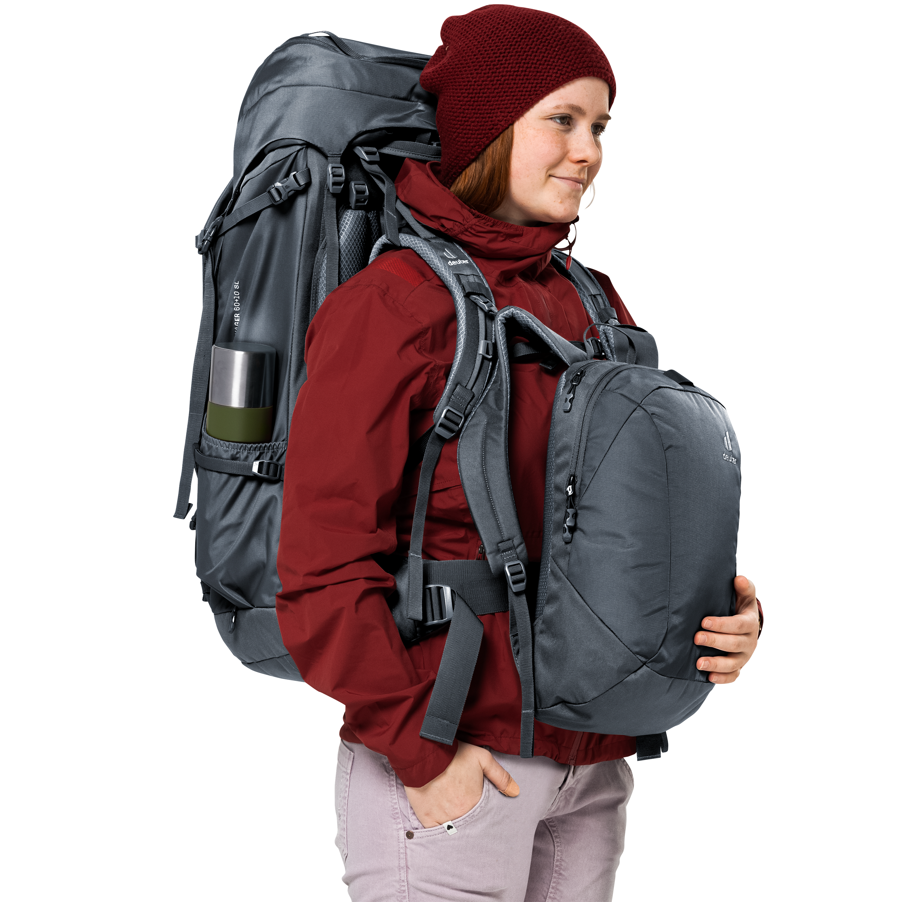 Voyager 60+10 SL - Travel backpacks - l black