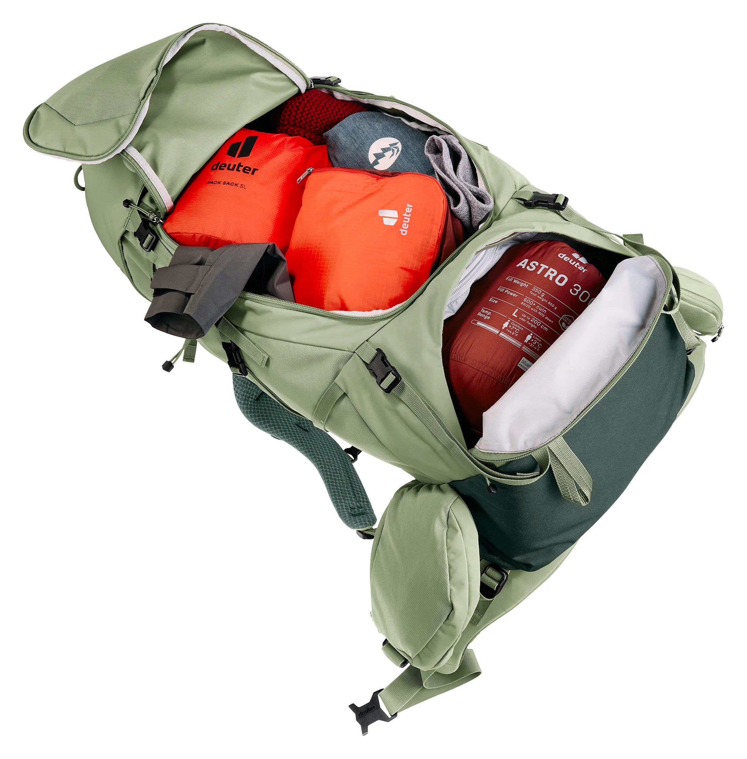 Aircontact Core 45+10 SL - Backpacking packs - grove ivy