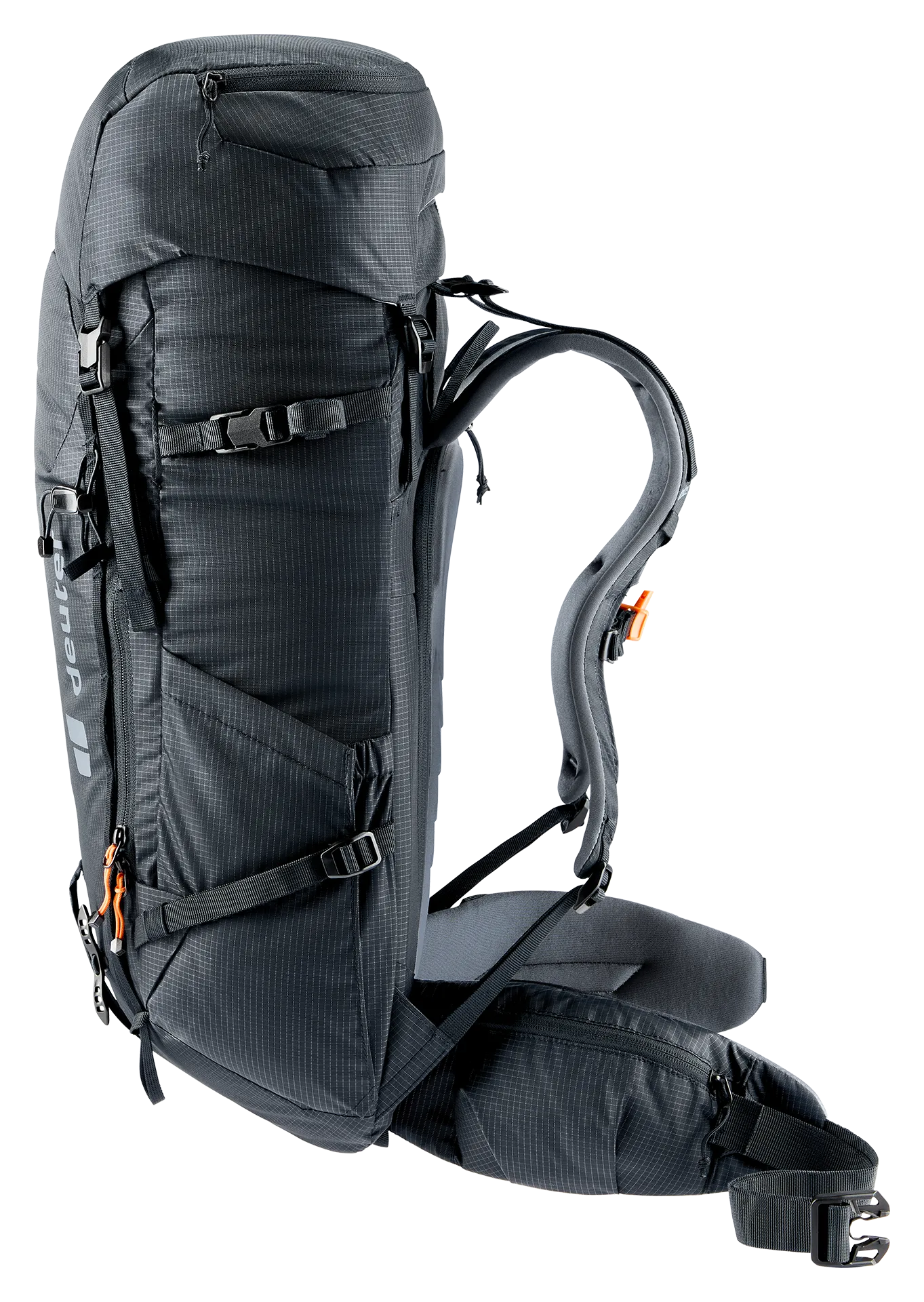 backpack, hiking pack, external frame?, shoulder straps, load belt