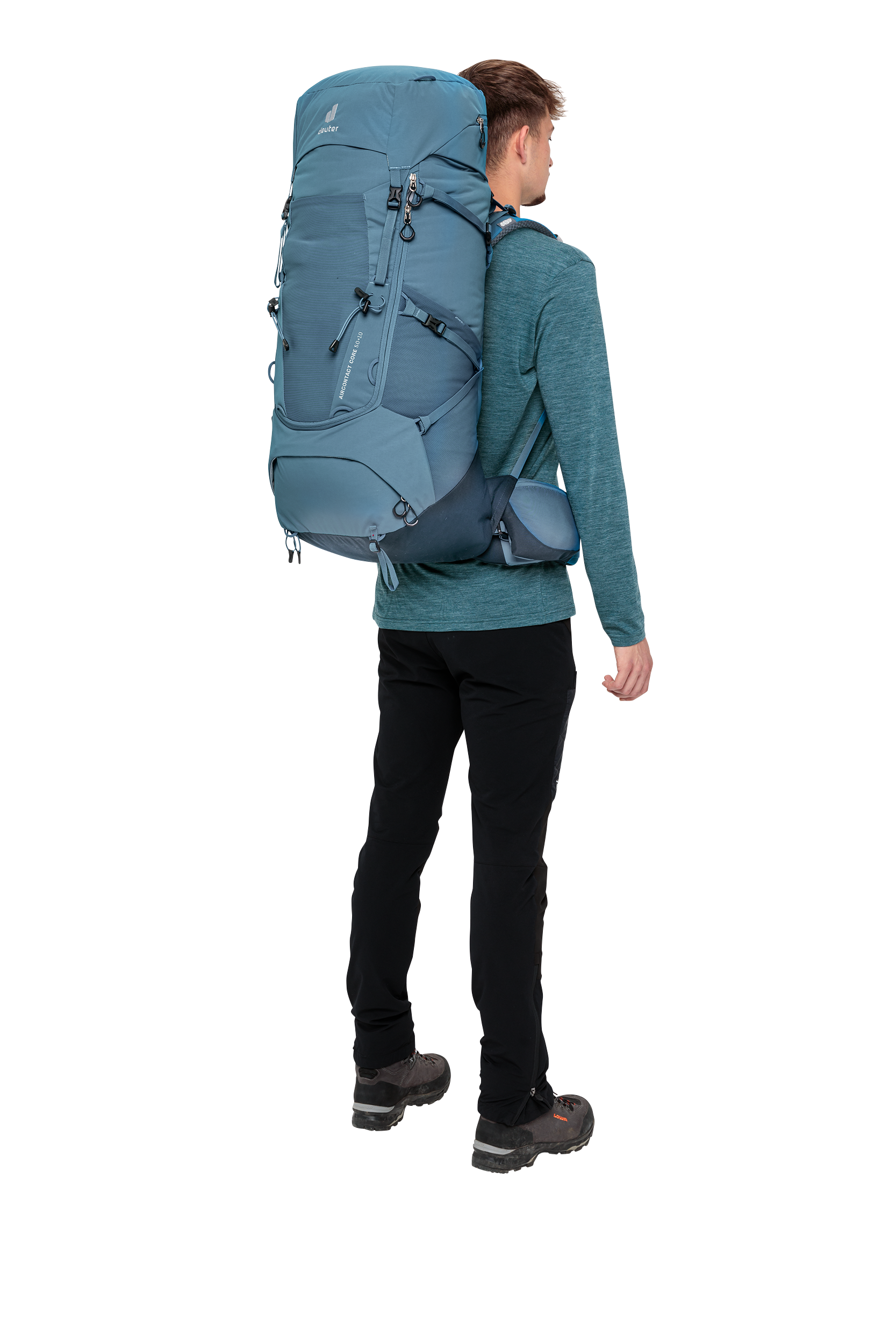 Bag, Backpack, Adult, Man, Person, backpack, hiking backpack, blue color, trail gear, outdoor backpack