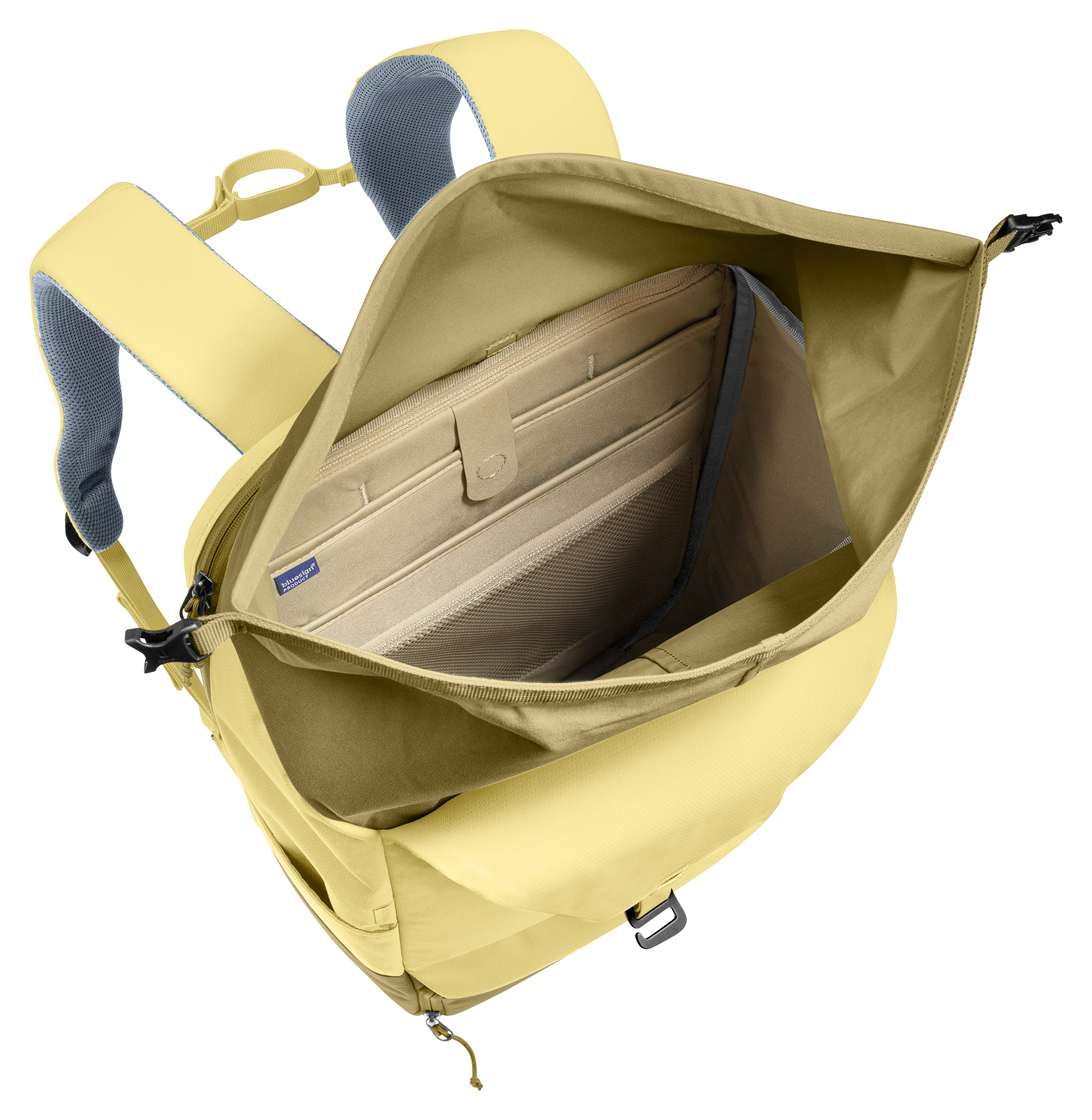 Utilion 30 bag, messenger bag, shoulder bag, yellow, interior pockets
