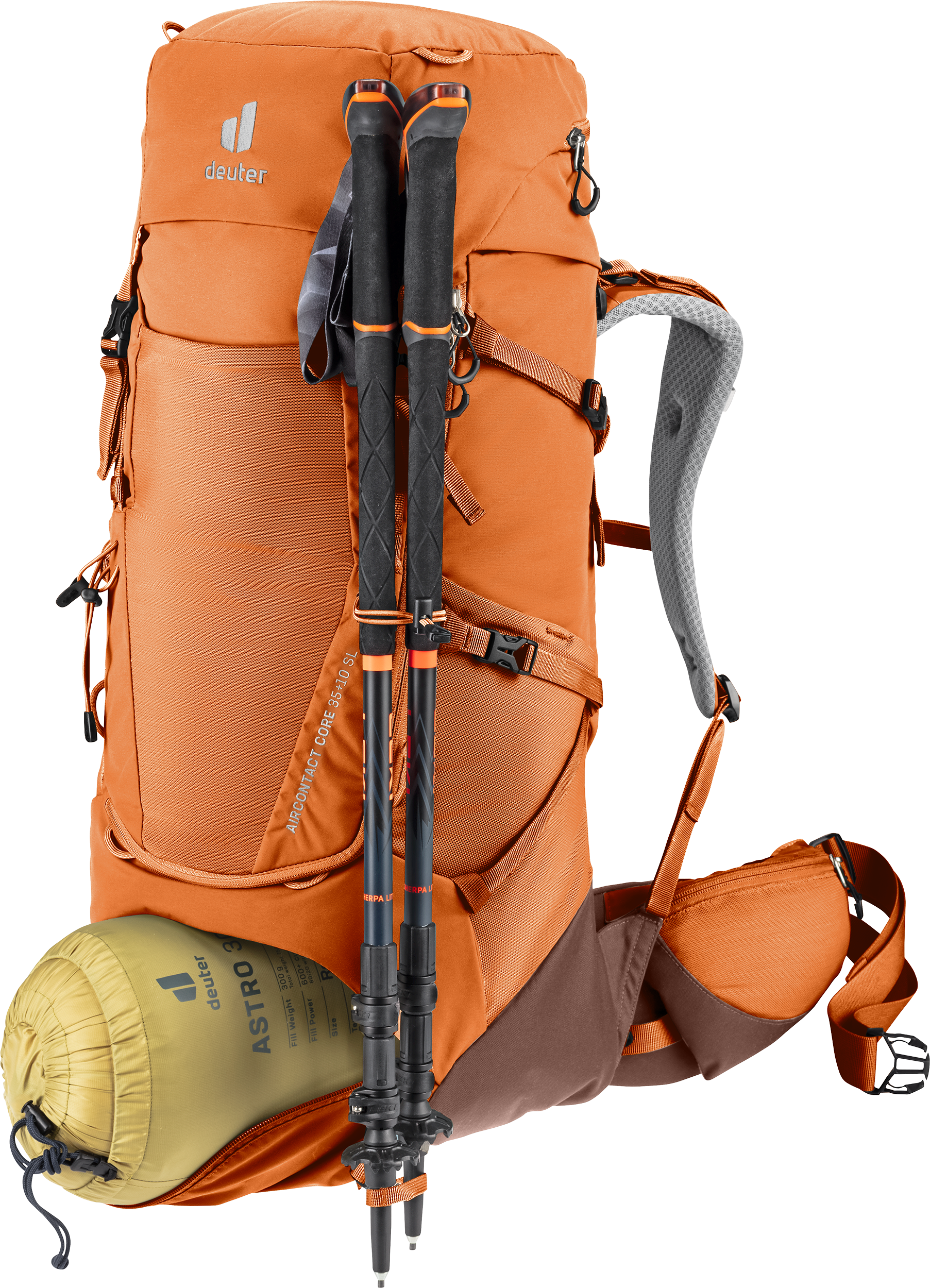 Aircontact Core 35+10 SL Aircontact Core 35+10 SL - Backpacking packs - chestnut umbra