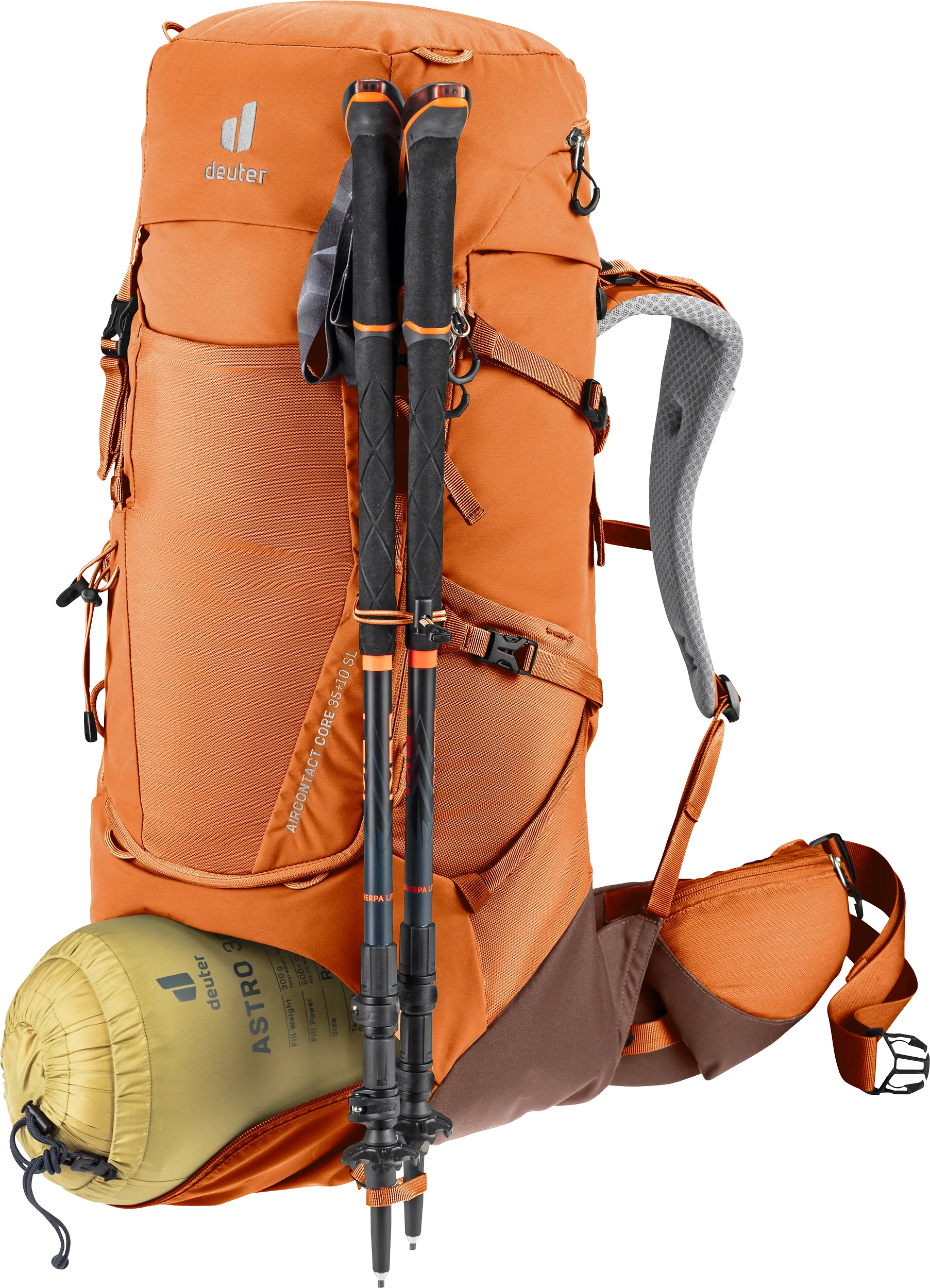 Aircontact Core 35+10 SL - Backpacking packs - chestnut umbra