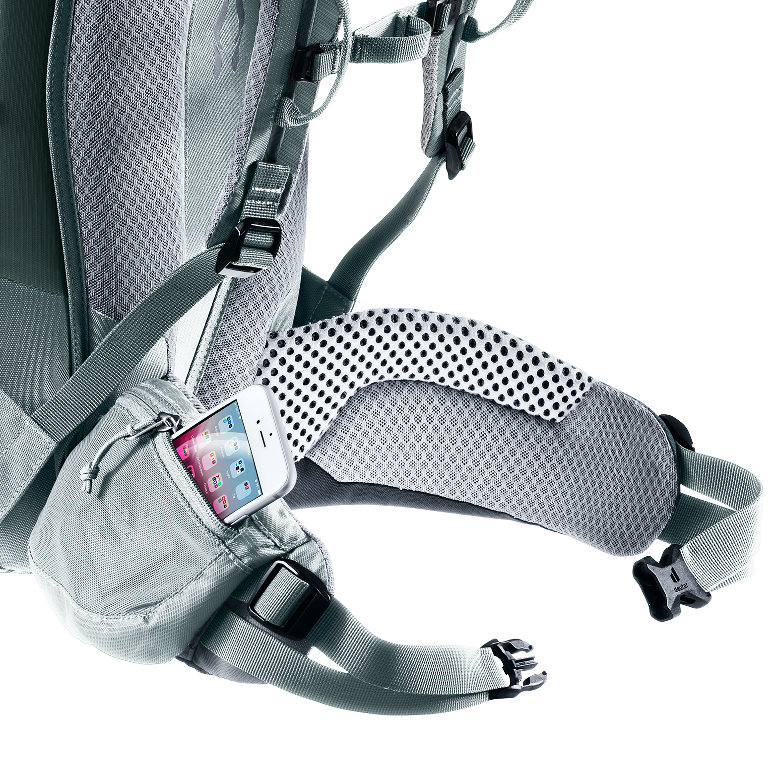 backpack, shoulder strap, hydration, mesh padding, smartphone pocket