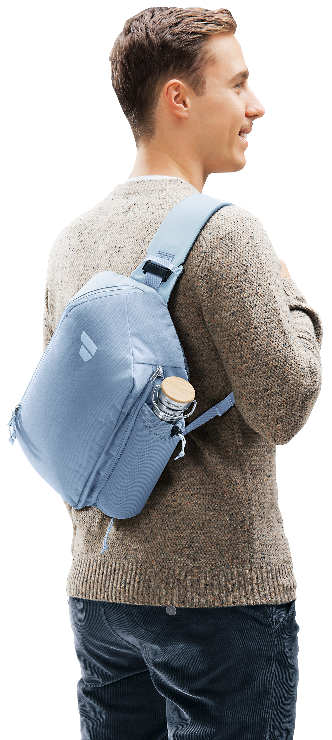Stroof 8 Sweater, Bag, Adult, Man, Person, backpack, shoulder bag, blue, water bottle pocket, utility