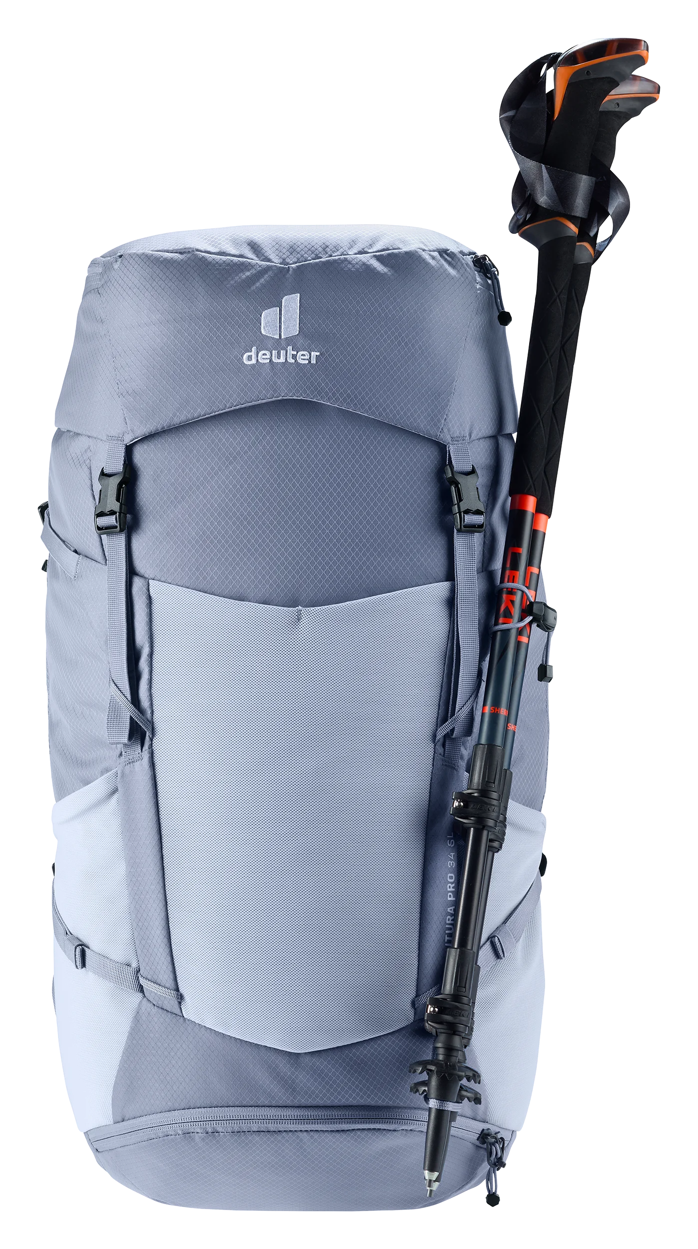 backpack, hiking, gray, external-strap, trekking-pole