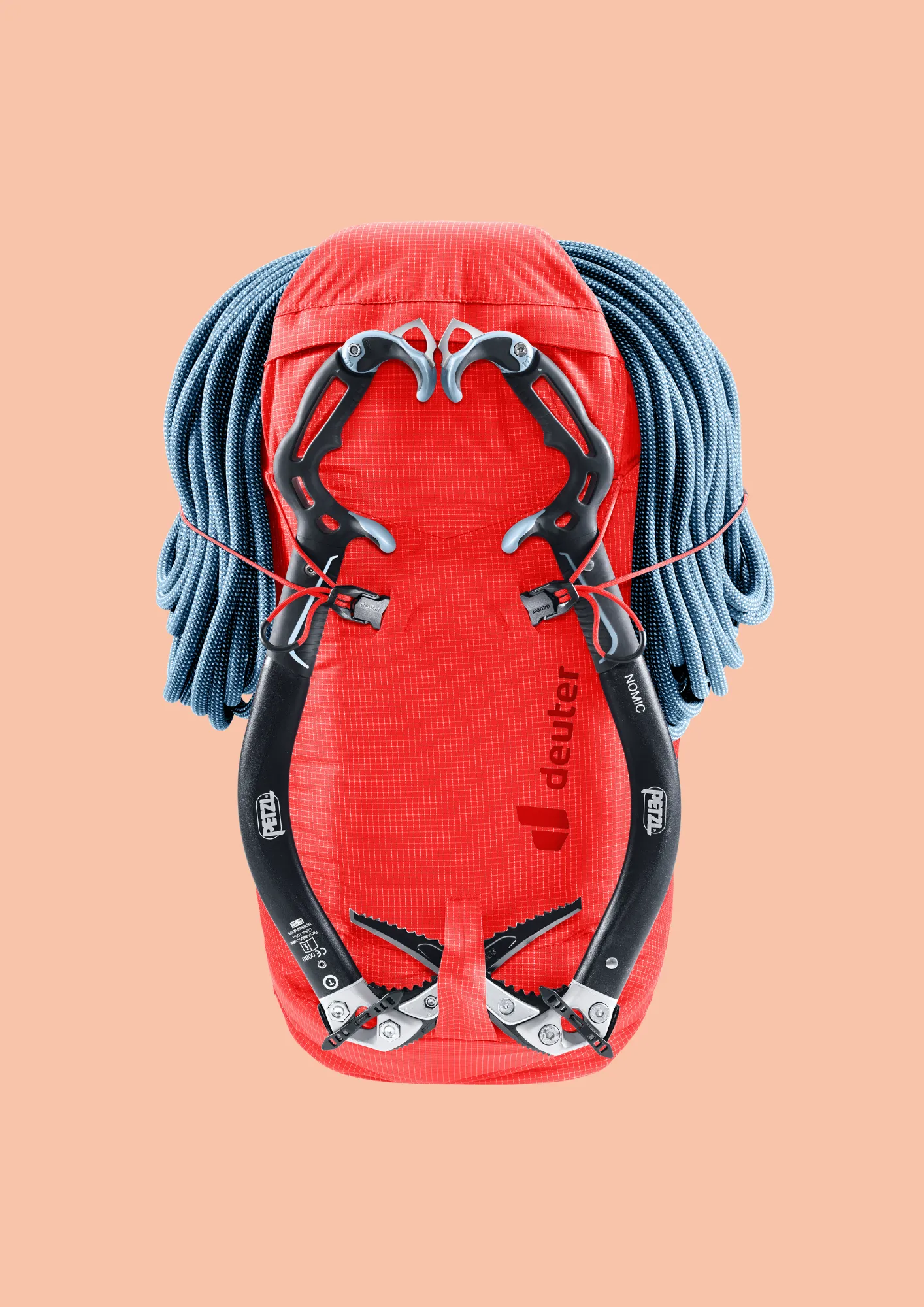 guidelite-2 climbing backpack, backpack, rope, climbing gear, carabiners