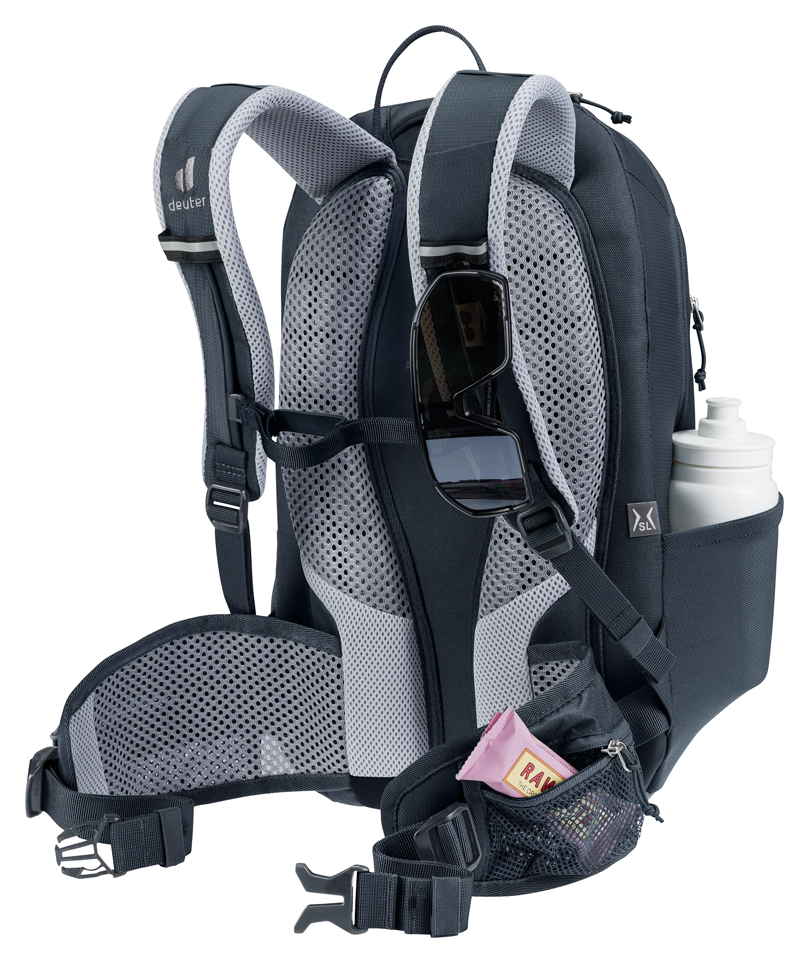 backpack, hydration, mesh, padded, side pocket