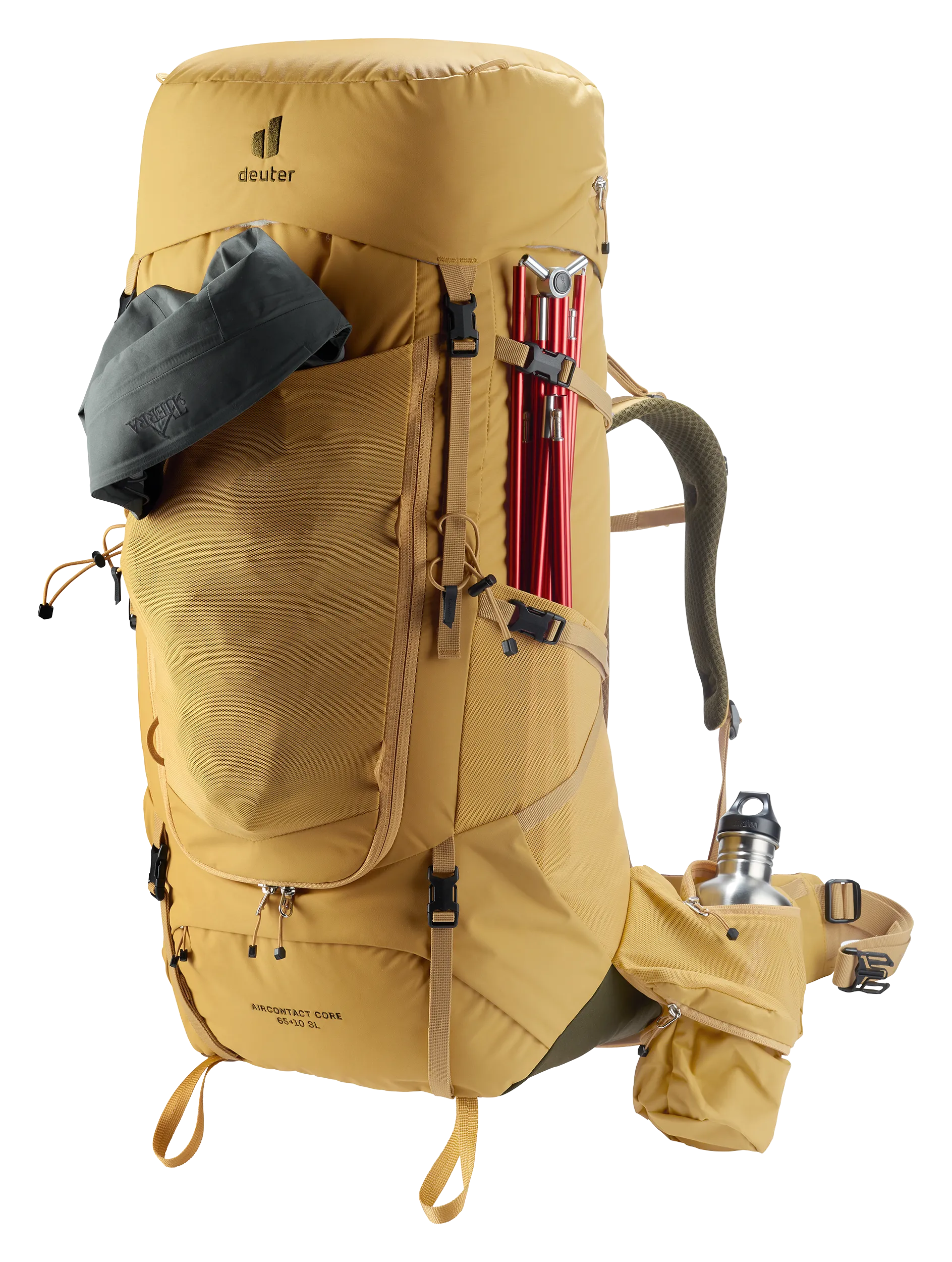 Aircontact Core 65+10 SL - Backpacking packs - savanna nori