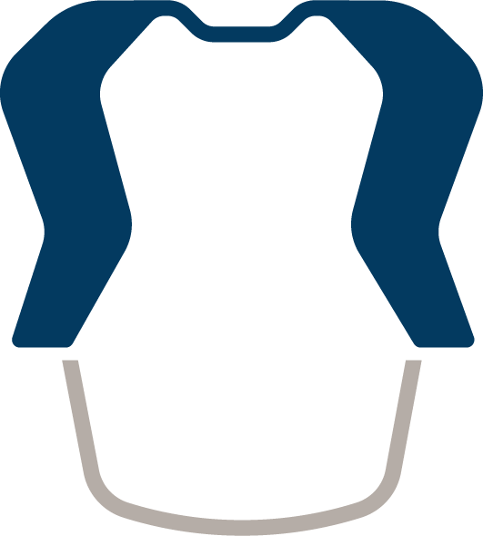 Ergonomically padded shoulder straps