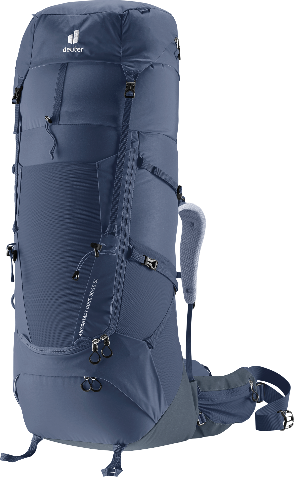 Aircontact Core 60+10 SL Bag, Backpack, backpack, hiking, blue, external_pocket, padded_shoulder_straps