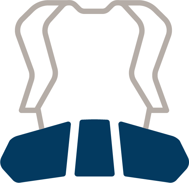 RÜCKENSCHONEND DANK ERGONOMISCHER HÜFTFLOSSEN