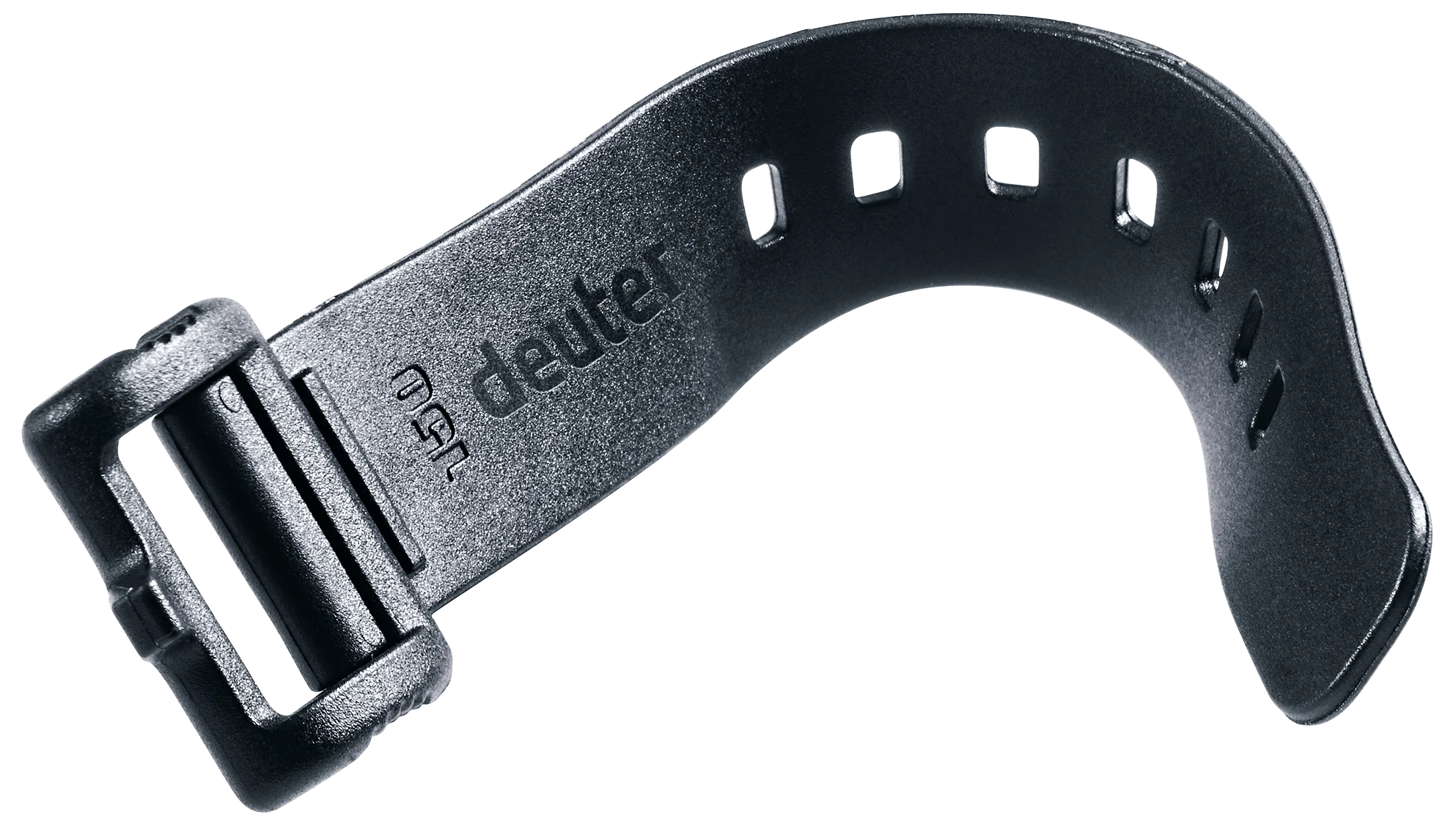 Multistrap 15 cm watch strap, silicone strap, black, adjustable, buckle