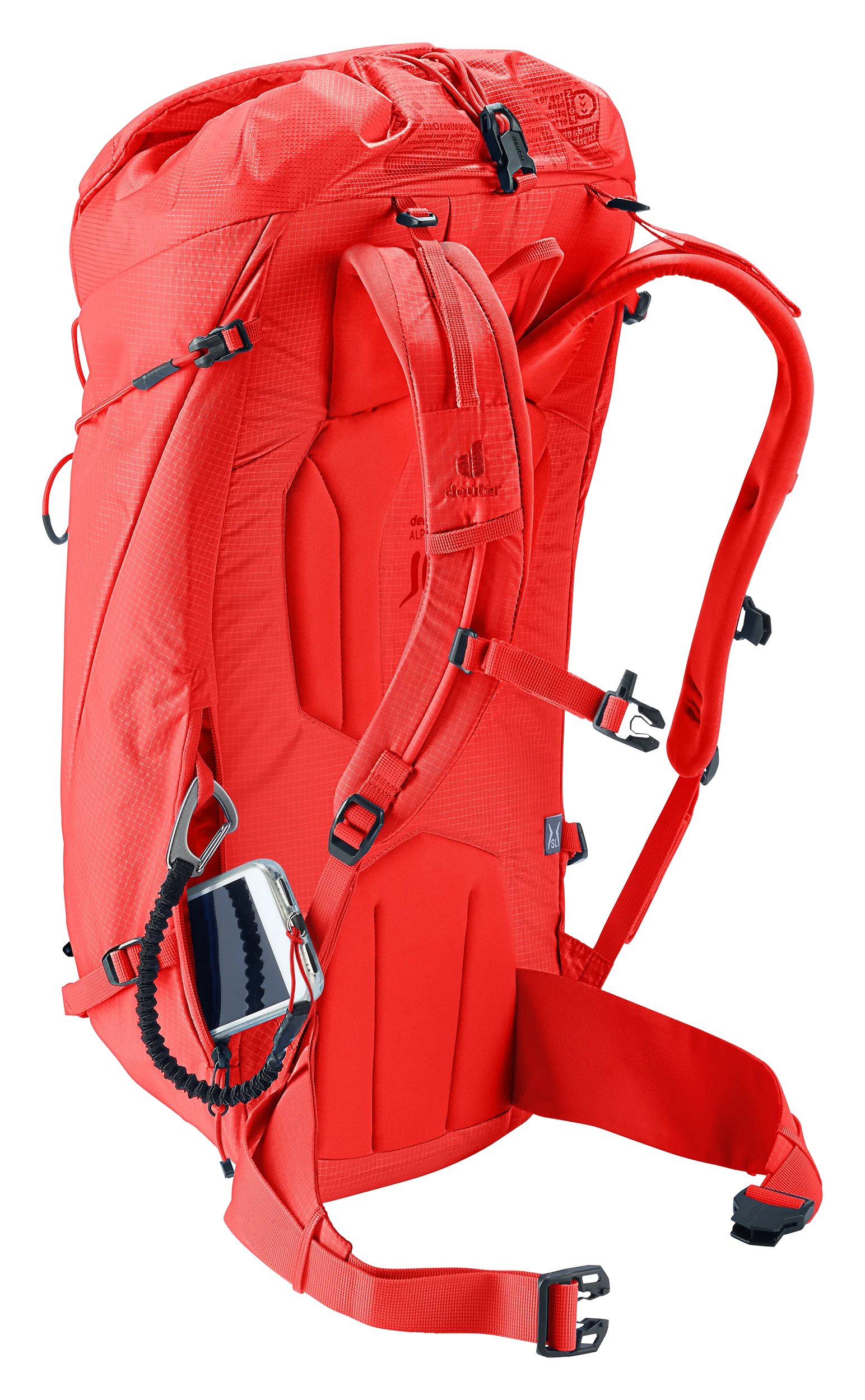 backpack, hiking, hydration, red, shoulder strap