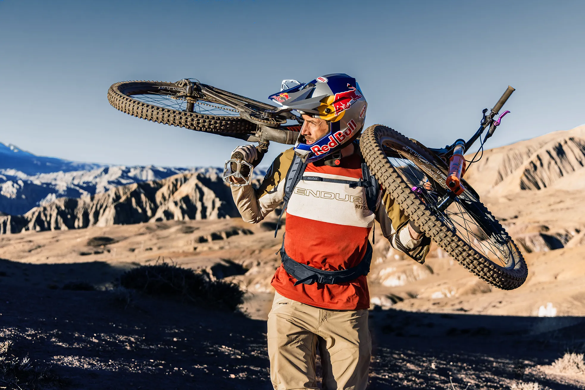 mountain bike, biker, off-road, helmet, outdoor