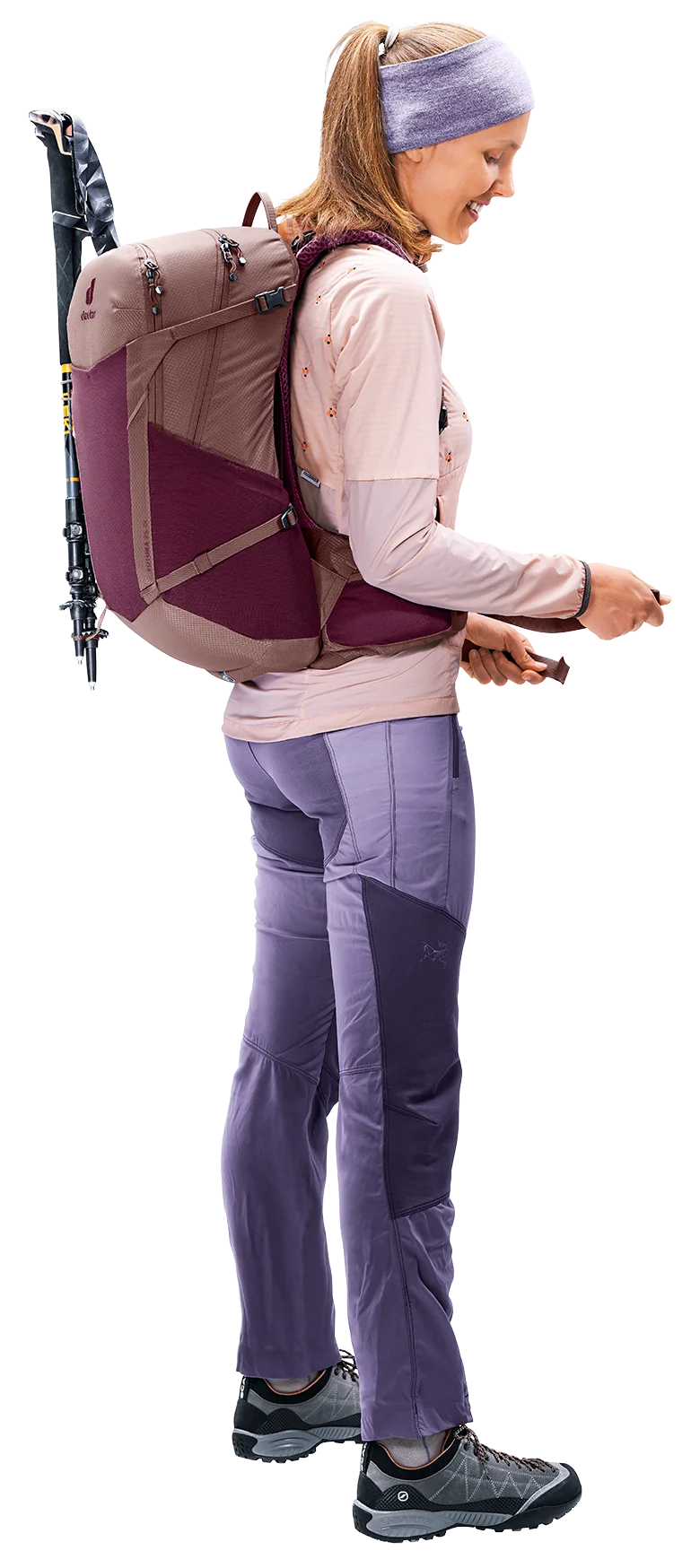 backpack, hiking, hydration, tarp, purple