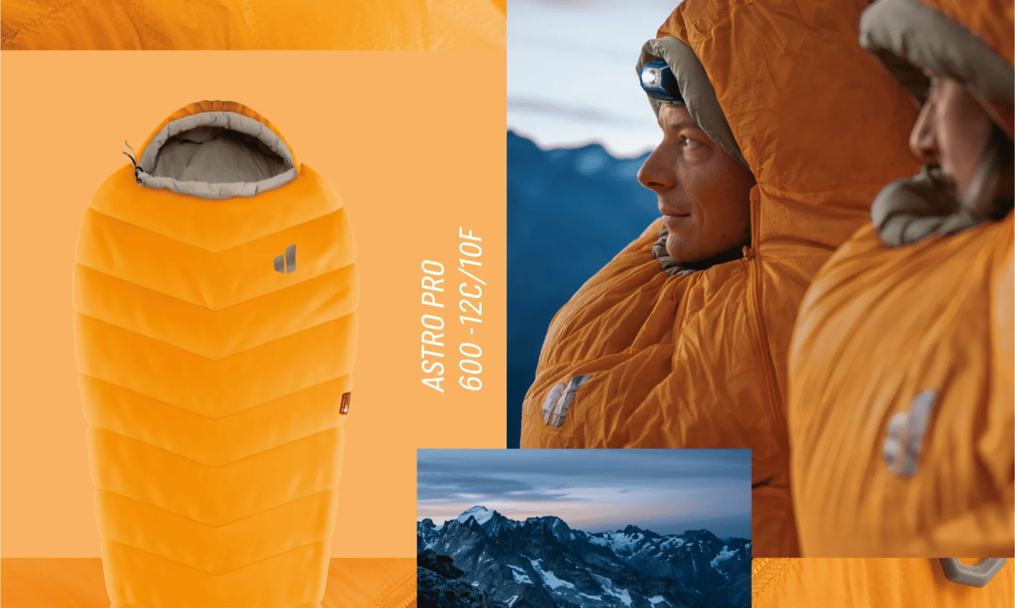 down jacket, puffy jacket, orange color, insulated sleeping bag, mountain gear