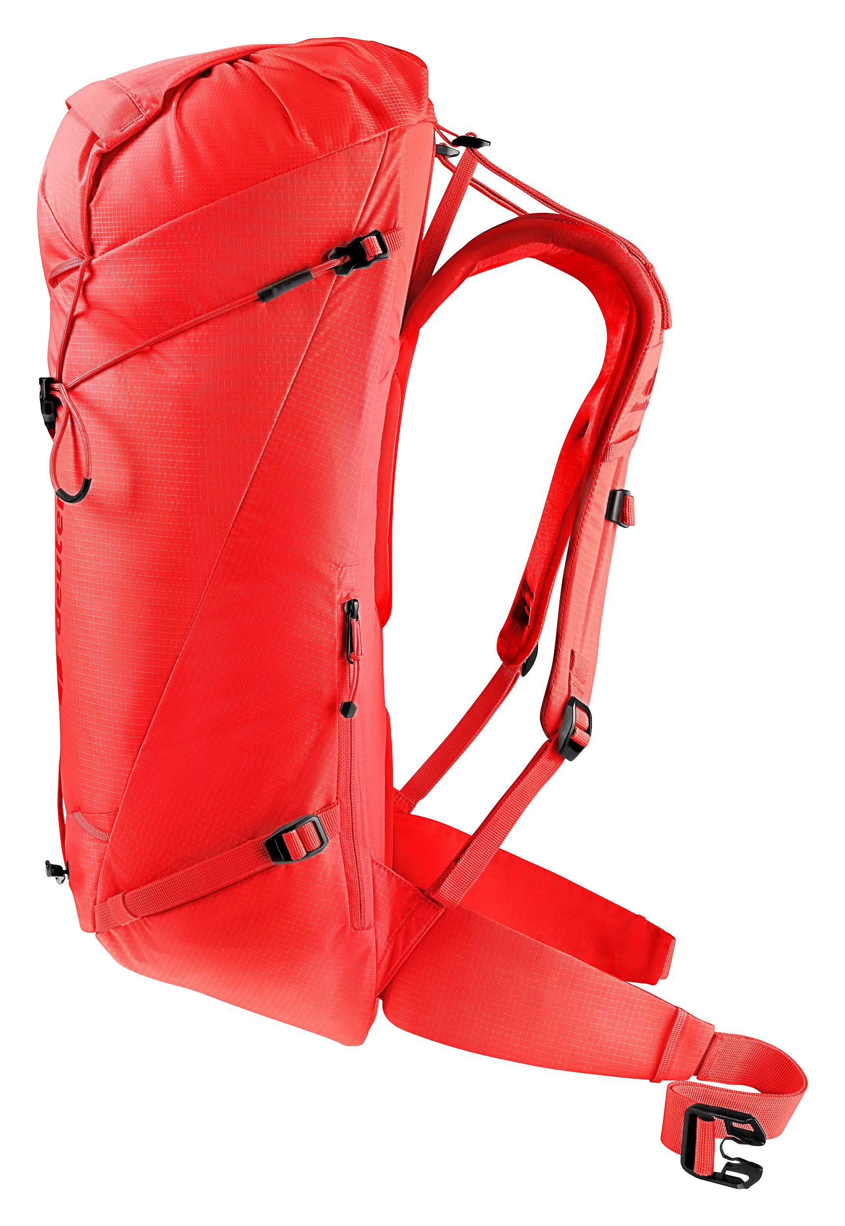 backpack, hydration, red, shoulder strap, zipper