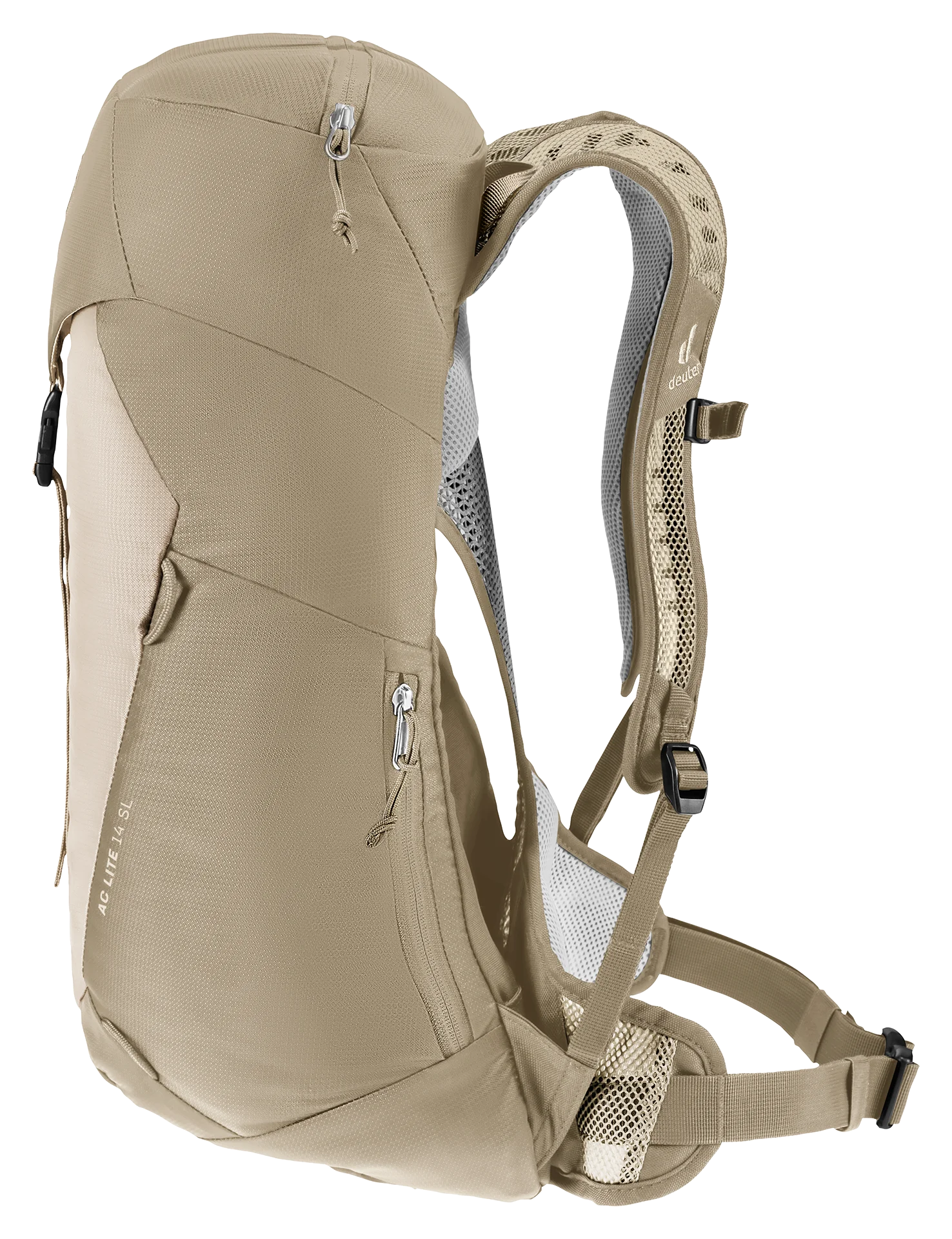 backpack, hiking, tan, external-zip, frame-backpack
