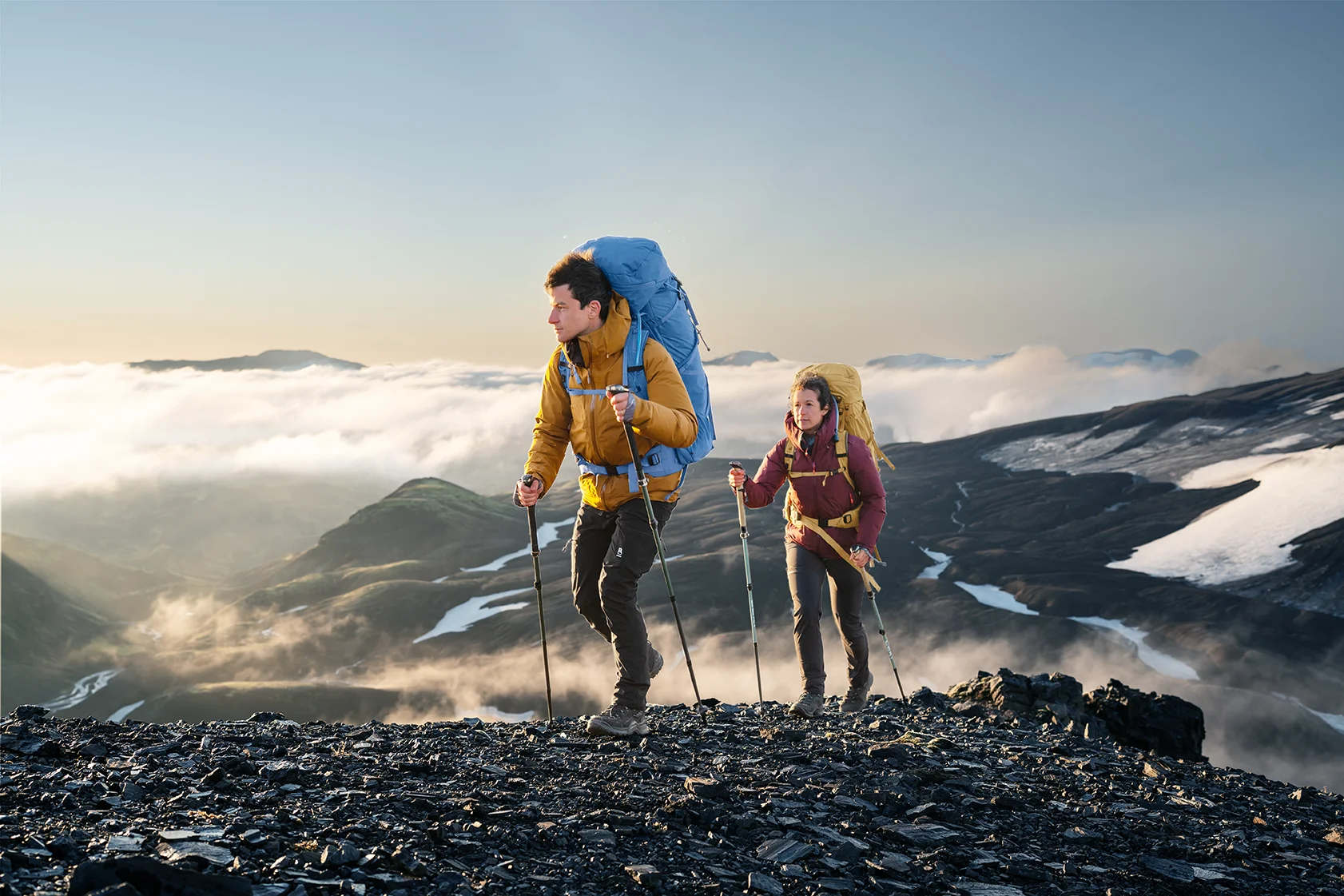 Hiking, Person, Walking, Bag, Woman