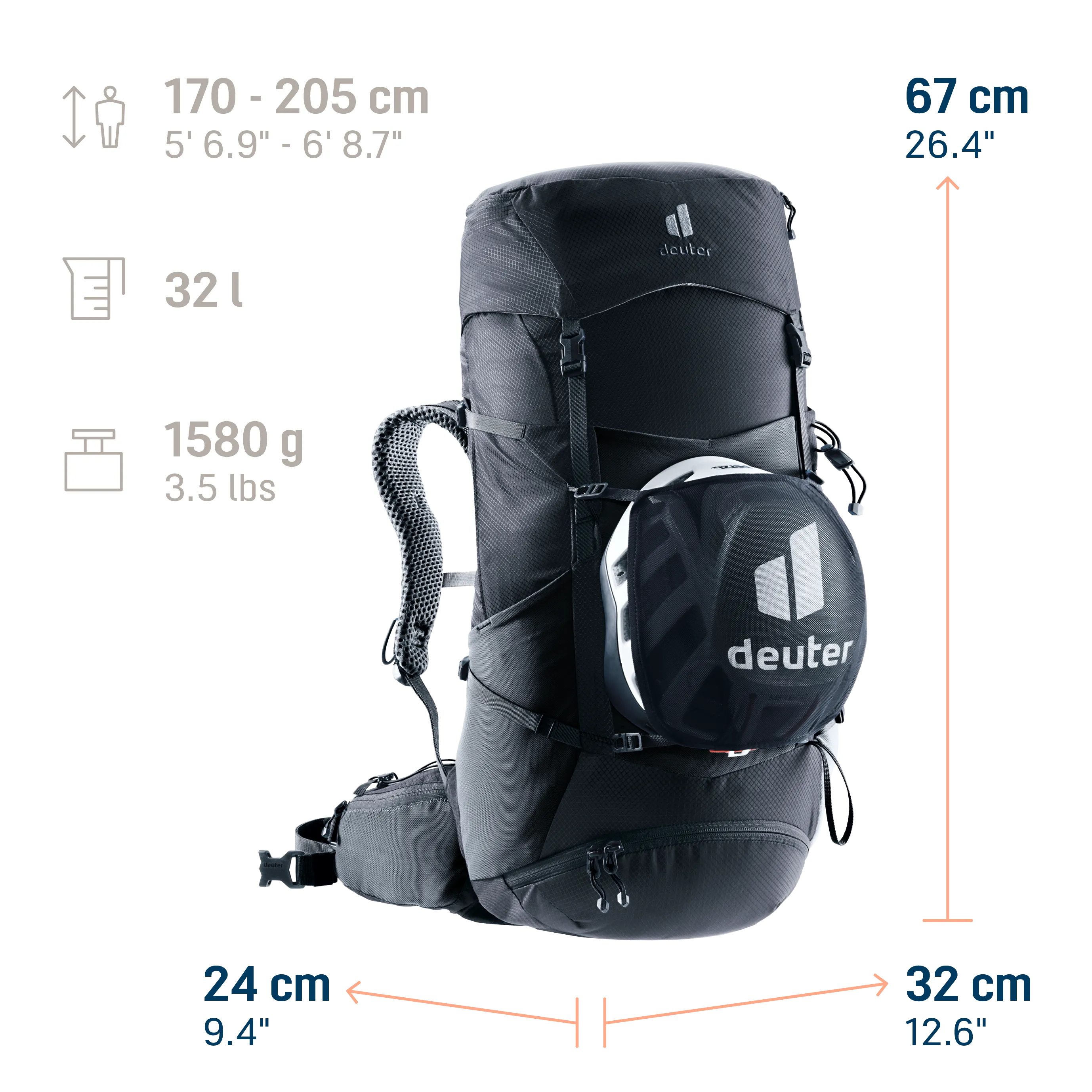 backpack, hiking, daypack, hydration-compatible, black