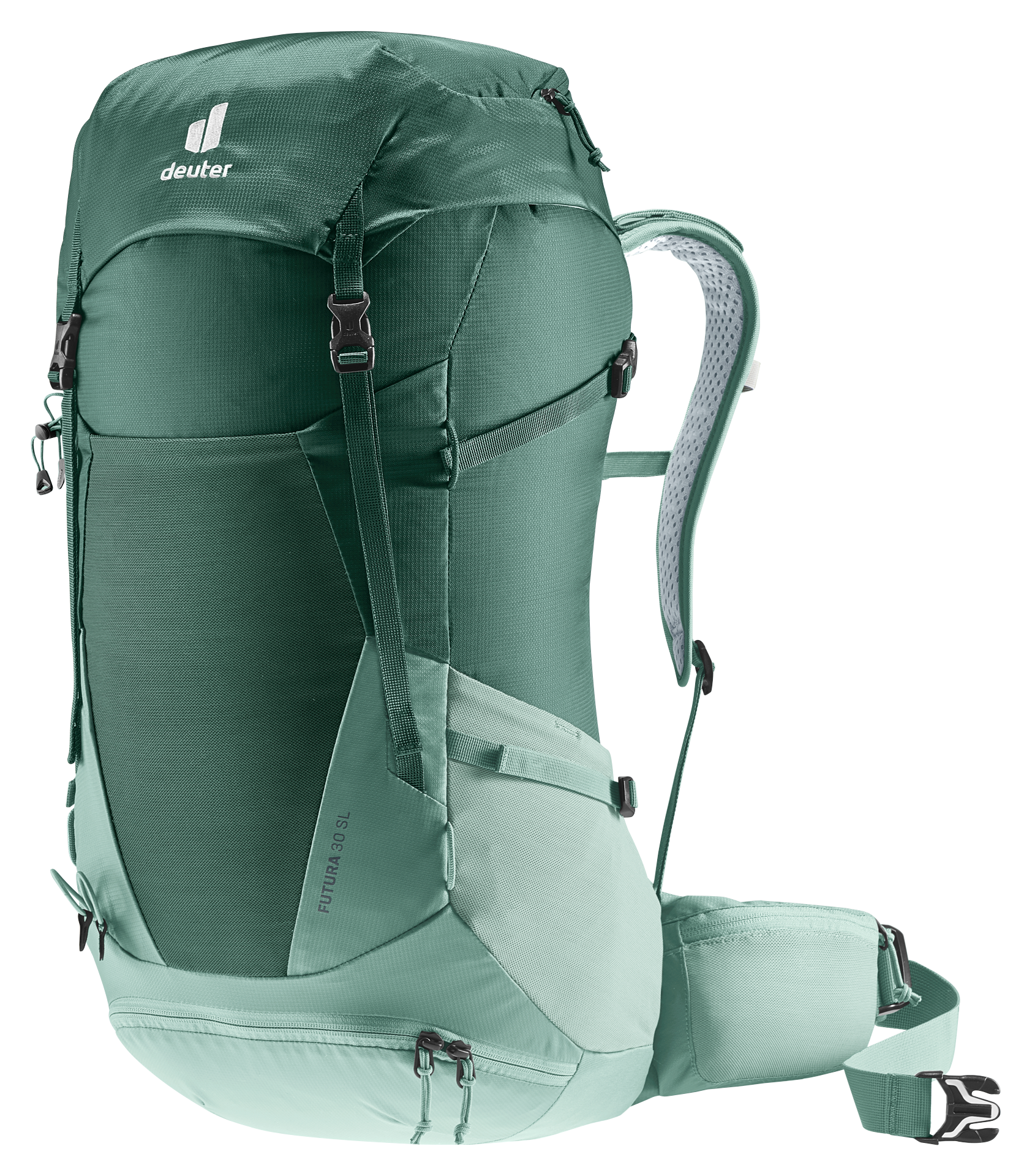 Futura 30 SL backpack, hiking, green, compression, shoulder-straps