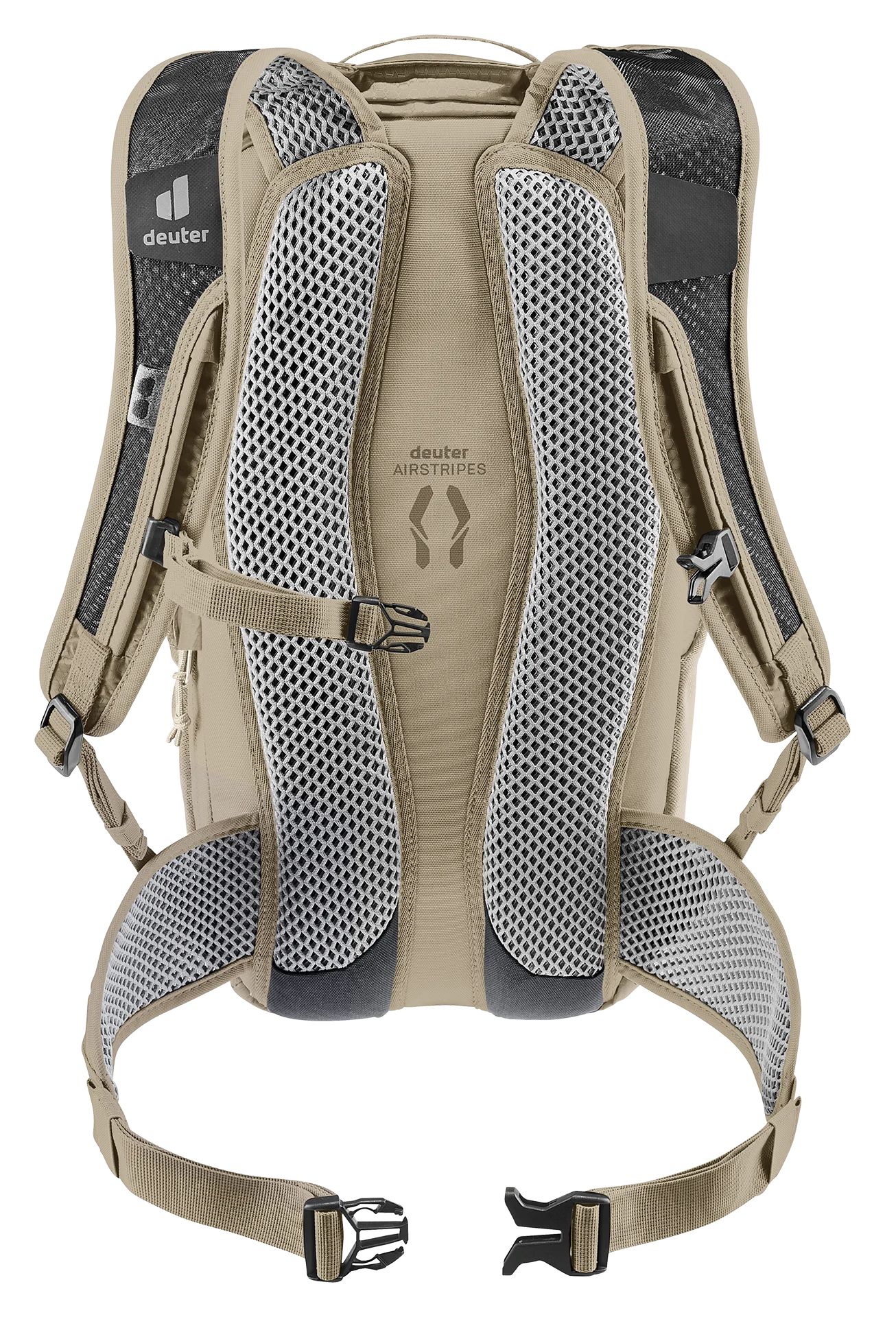 backpack, hiking, ergonomic, mesh straps, tan