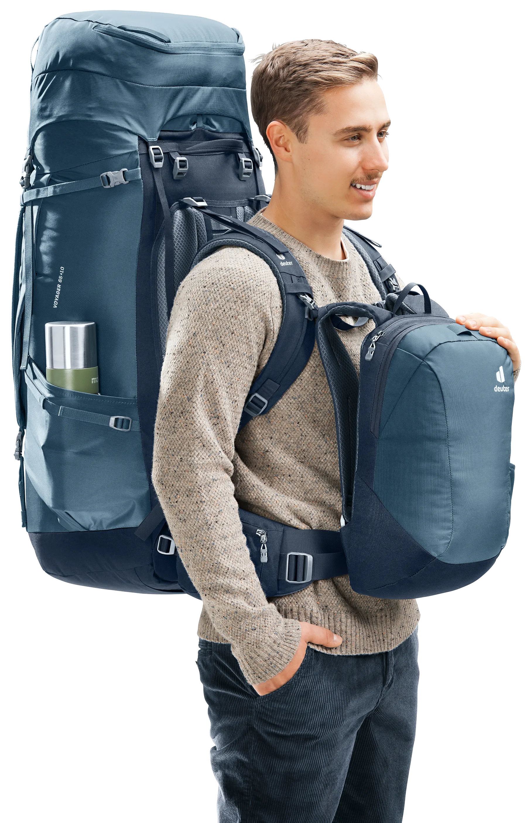Voyager 65+10 - Travel backpacks - atlantic ink