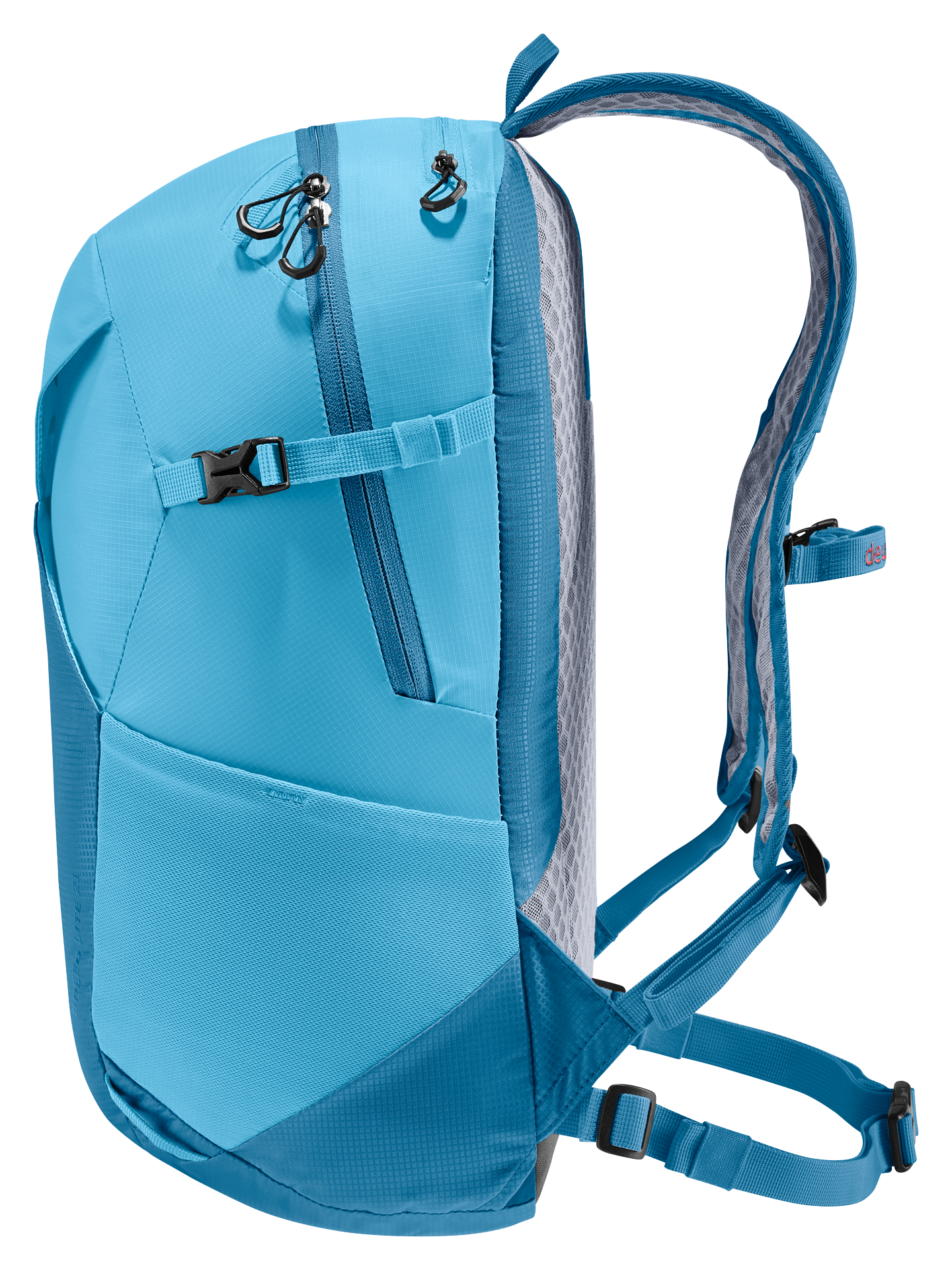 backpack, shoulder strap, zippers, mesh padding, external pocket