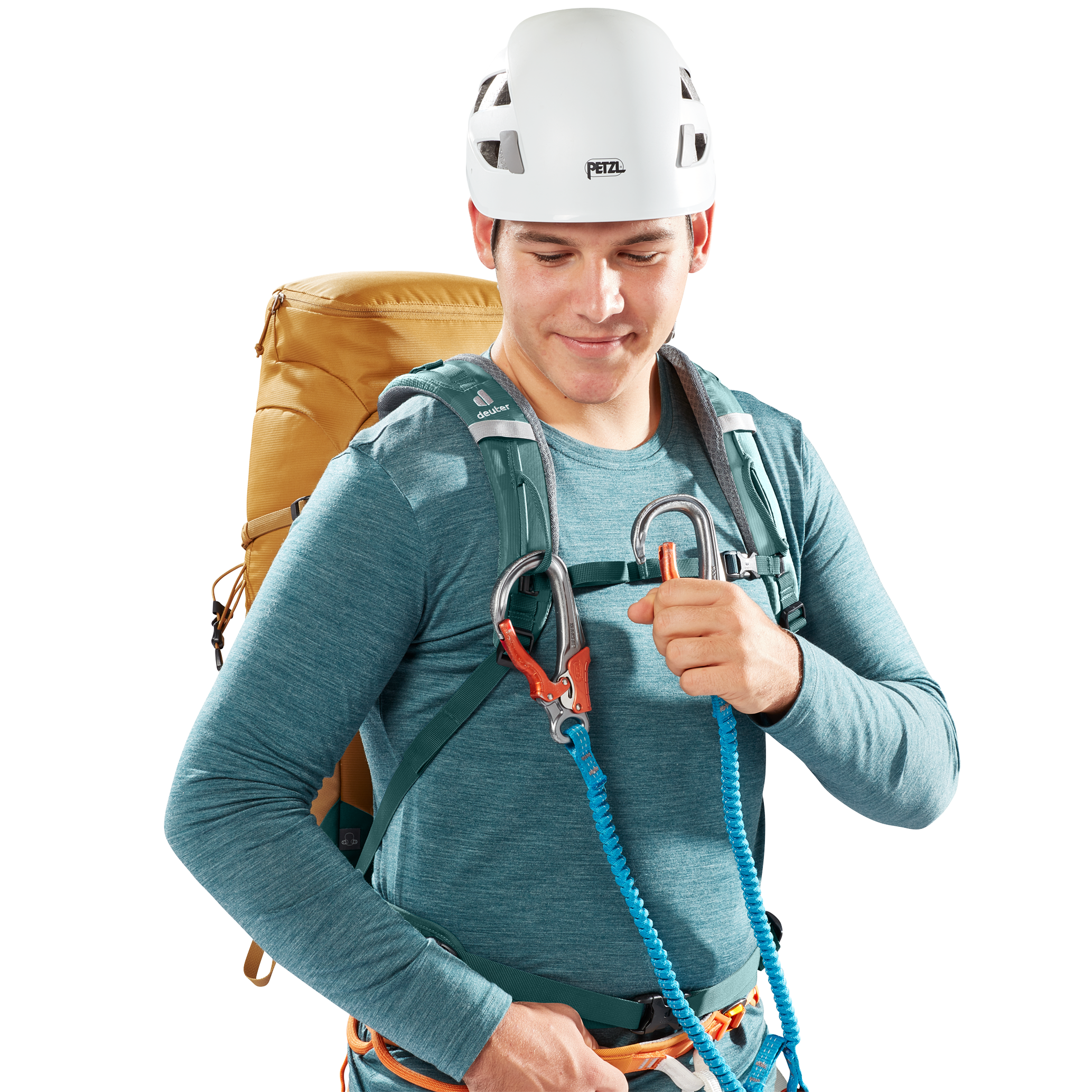 climbing, helmet, harness, carabiner, rope