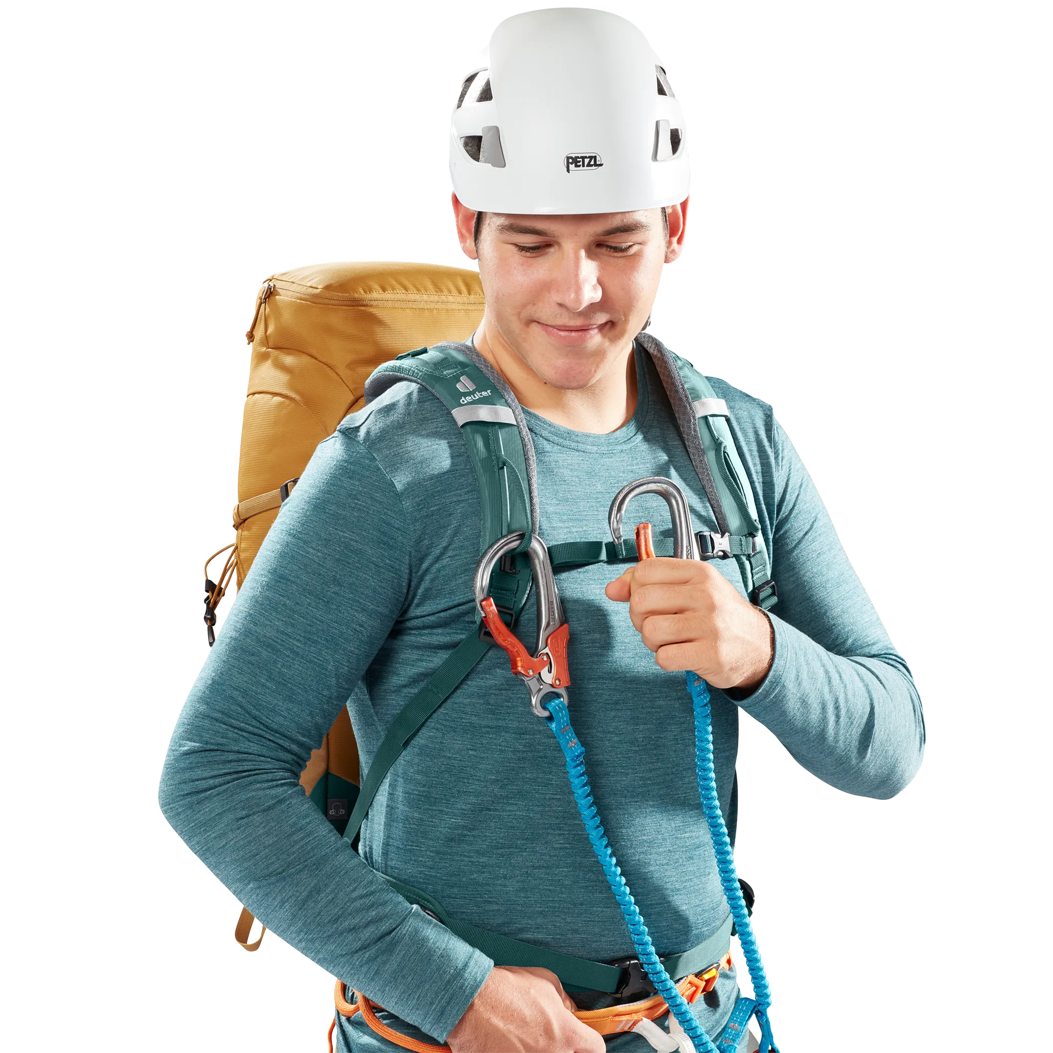 climbing, helmet, harness, carabiner, rope