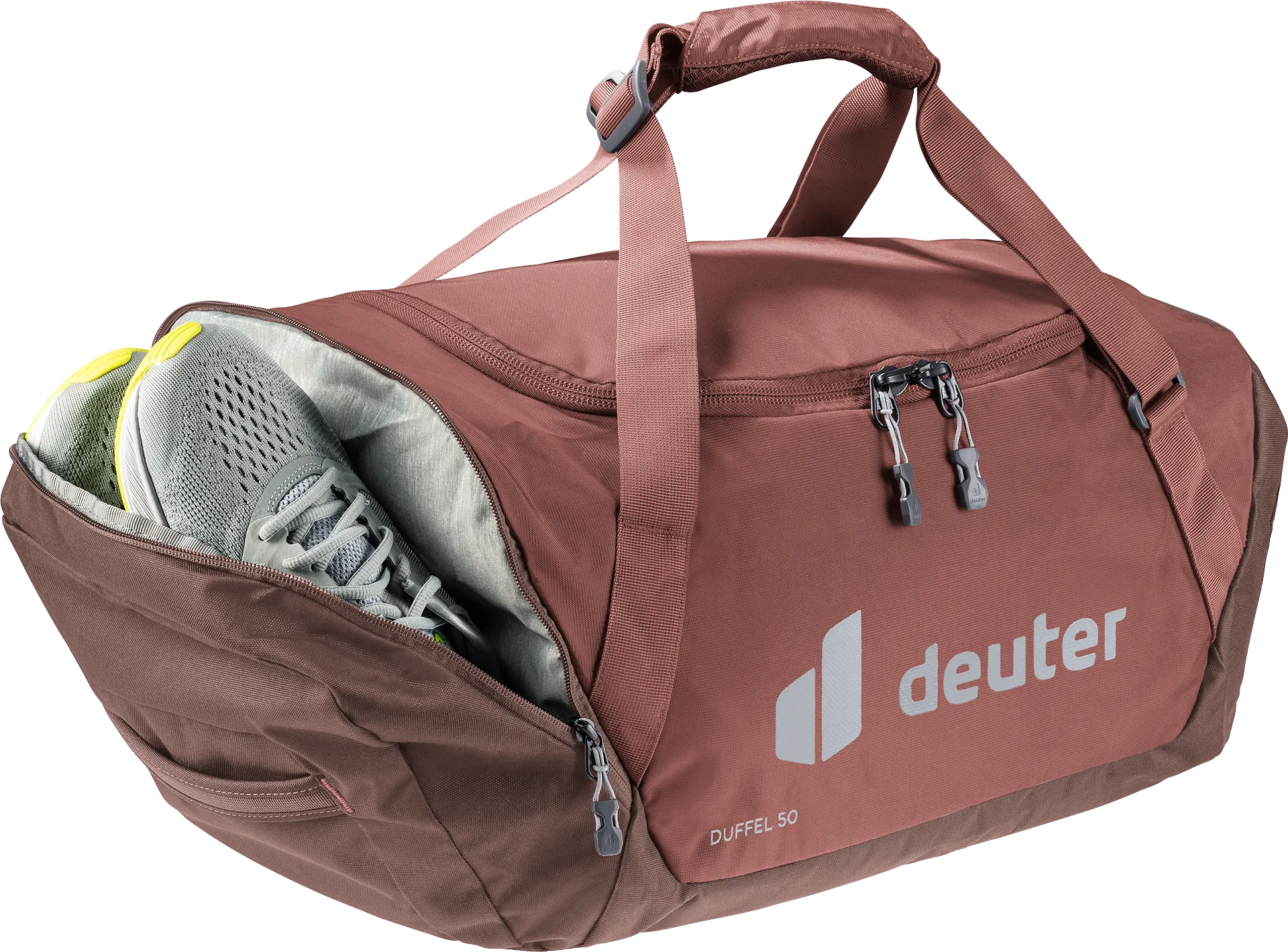 Bag, Accessories, Handbag, duffel bag, gym bag, brown, zipper, shoe compartment
