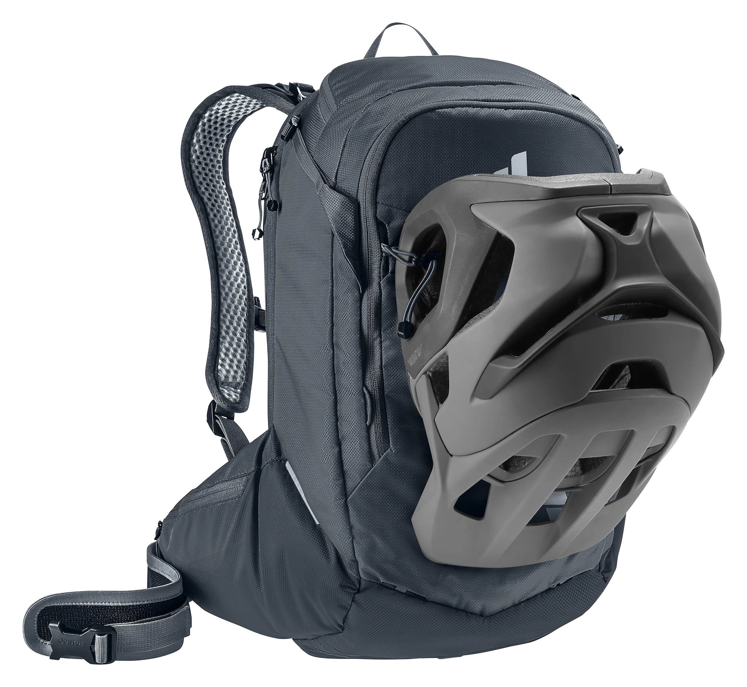 backpack, hydration, helmet, mountain-biking, gray