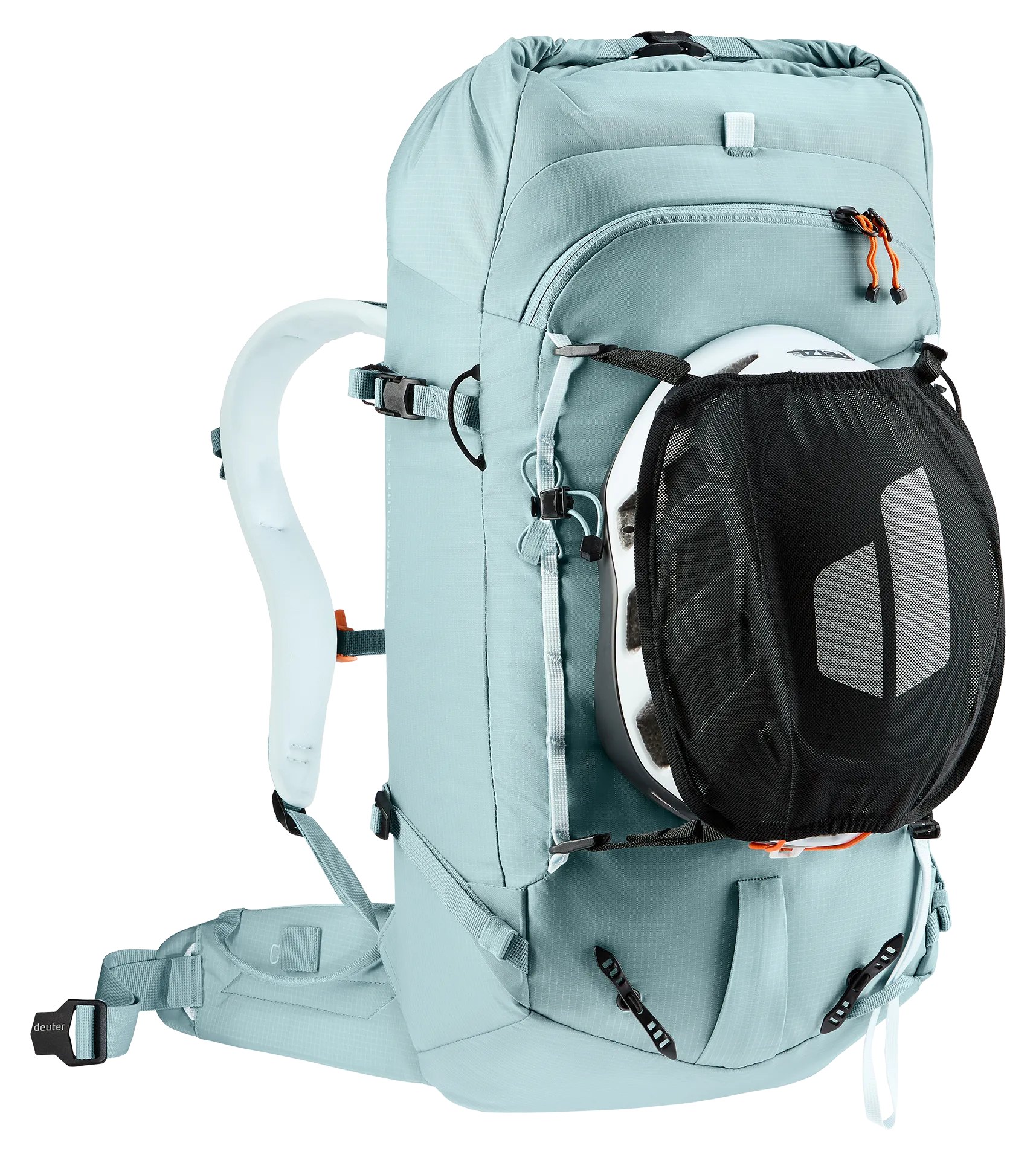 backpack, hydration, front-pocket, mesh-pocket, aqua-blue